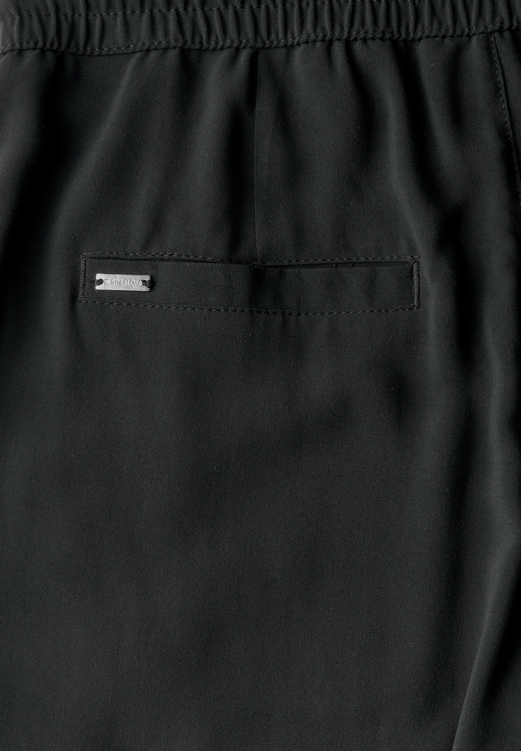 STREET ONE Stoffen broek Style Emee elastische band met rijgkoord