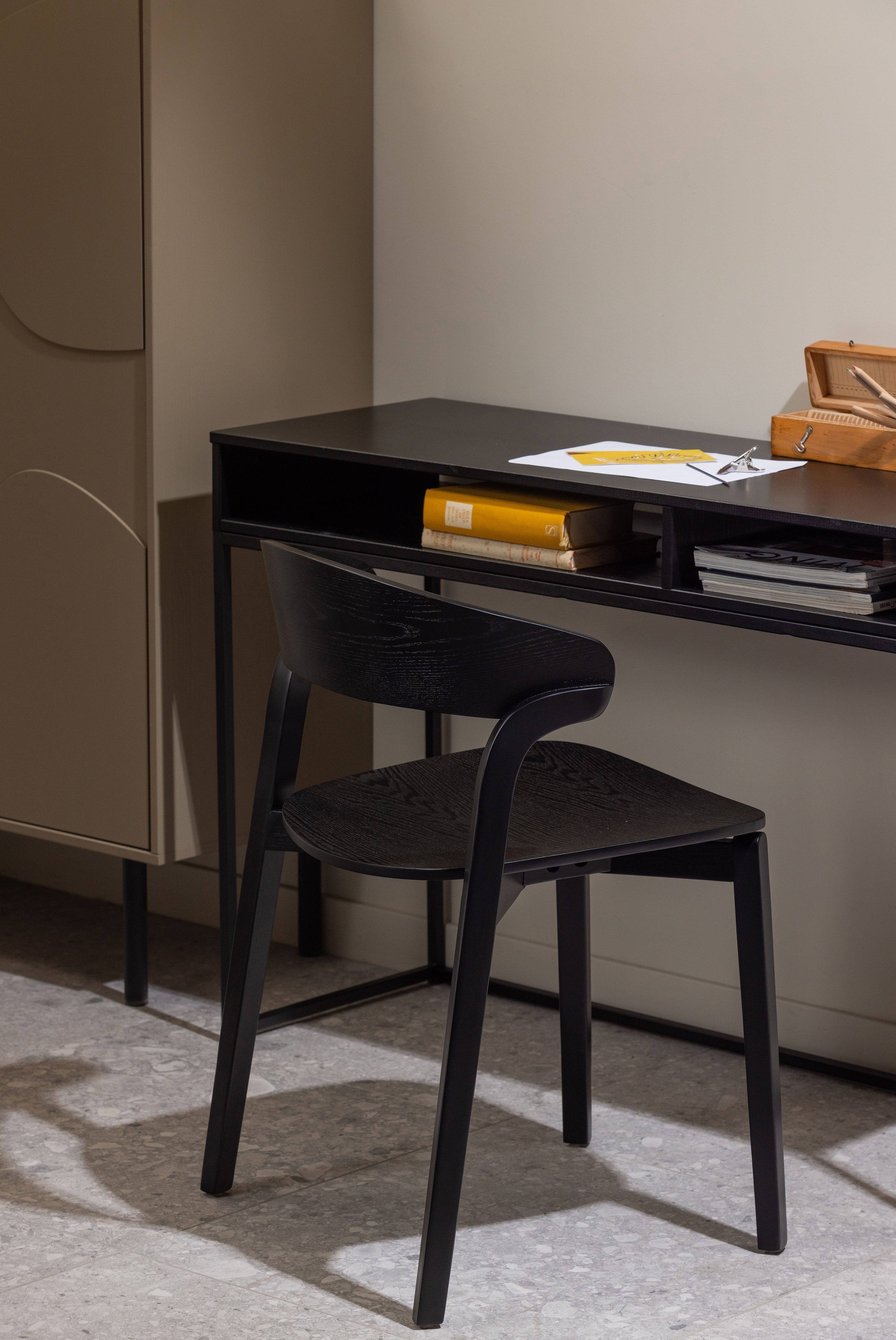 WOOOD Stoel Cras Eetkamerstoel van essenhoutfineer (set, 2 stuks)
