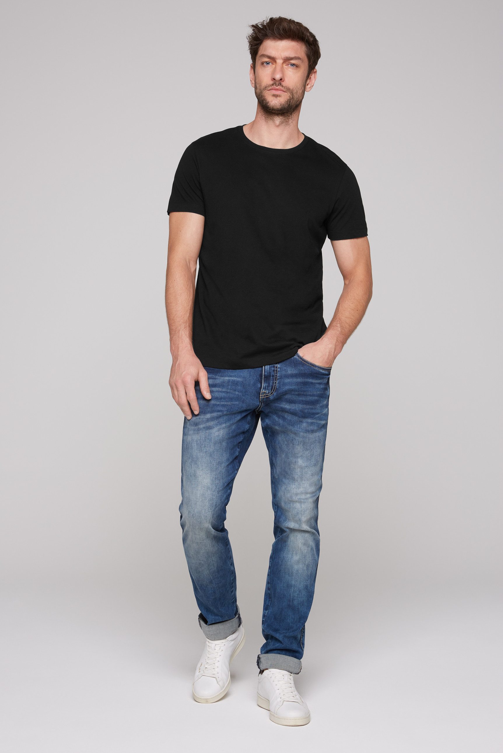 CAMP DAVID T-shirt in 2-pack met ronde hals