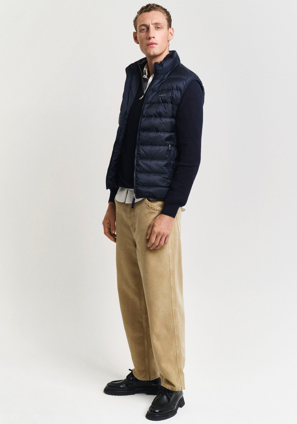 Gant Bodywarmer Light Gilet in streep gestikte look