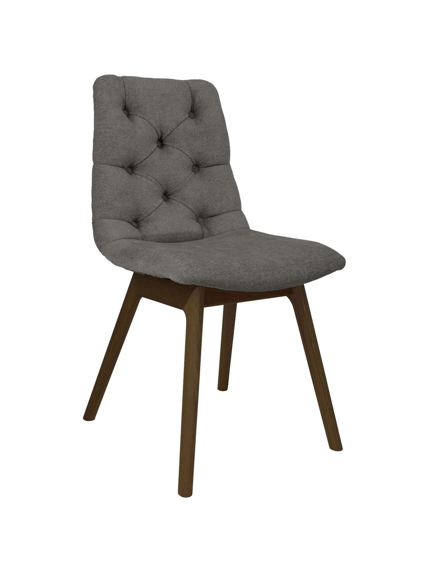 andas Eetkamerstoel Ramon met massief houten poten, in verschillende kleuren en stoffen (set, 2 stuks)