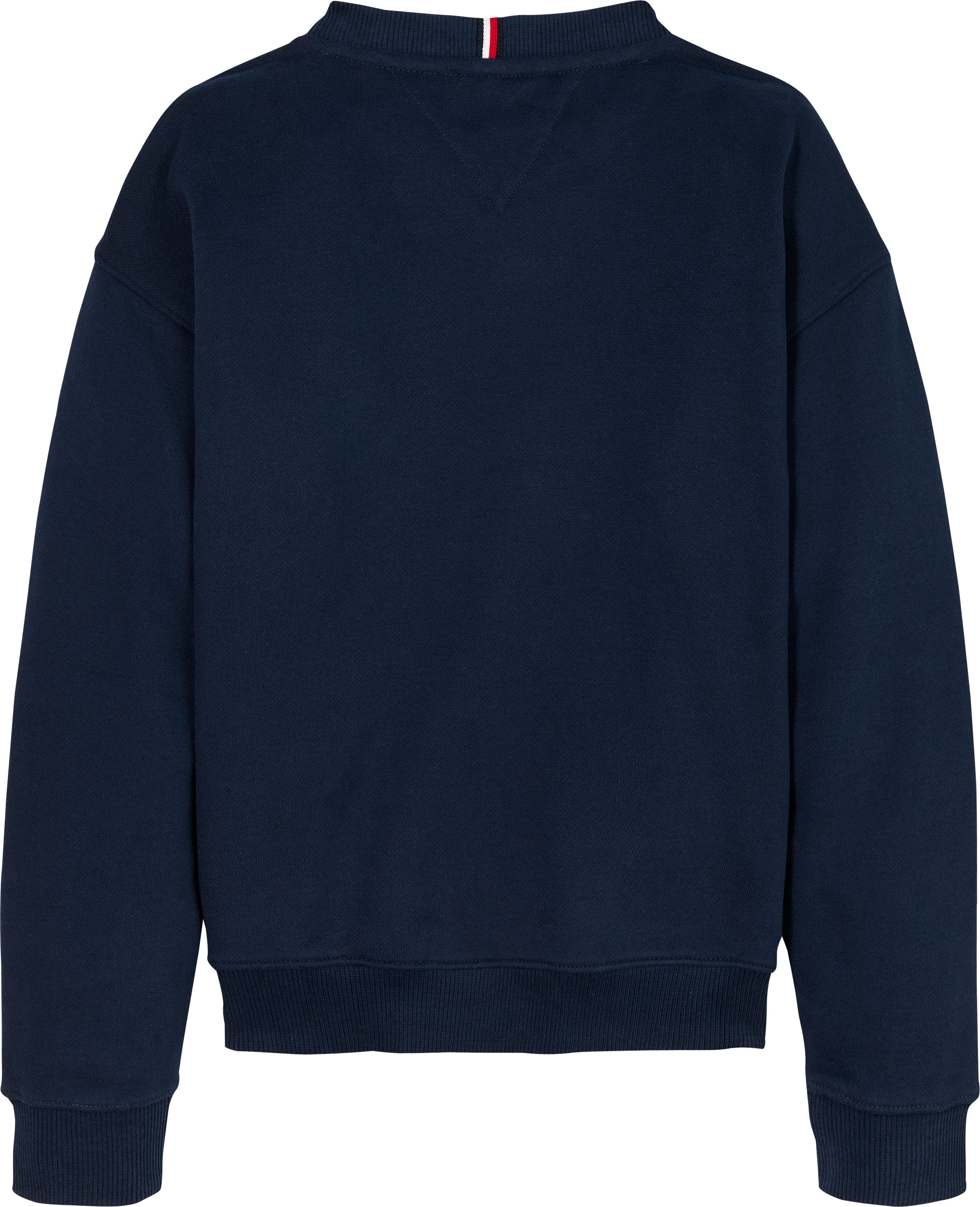 Tommy Hilfiger Sweatshirt MINI CORP C-NECK SWEATSHIRT voor kinderen tot 16 jaar, met logostiksel