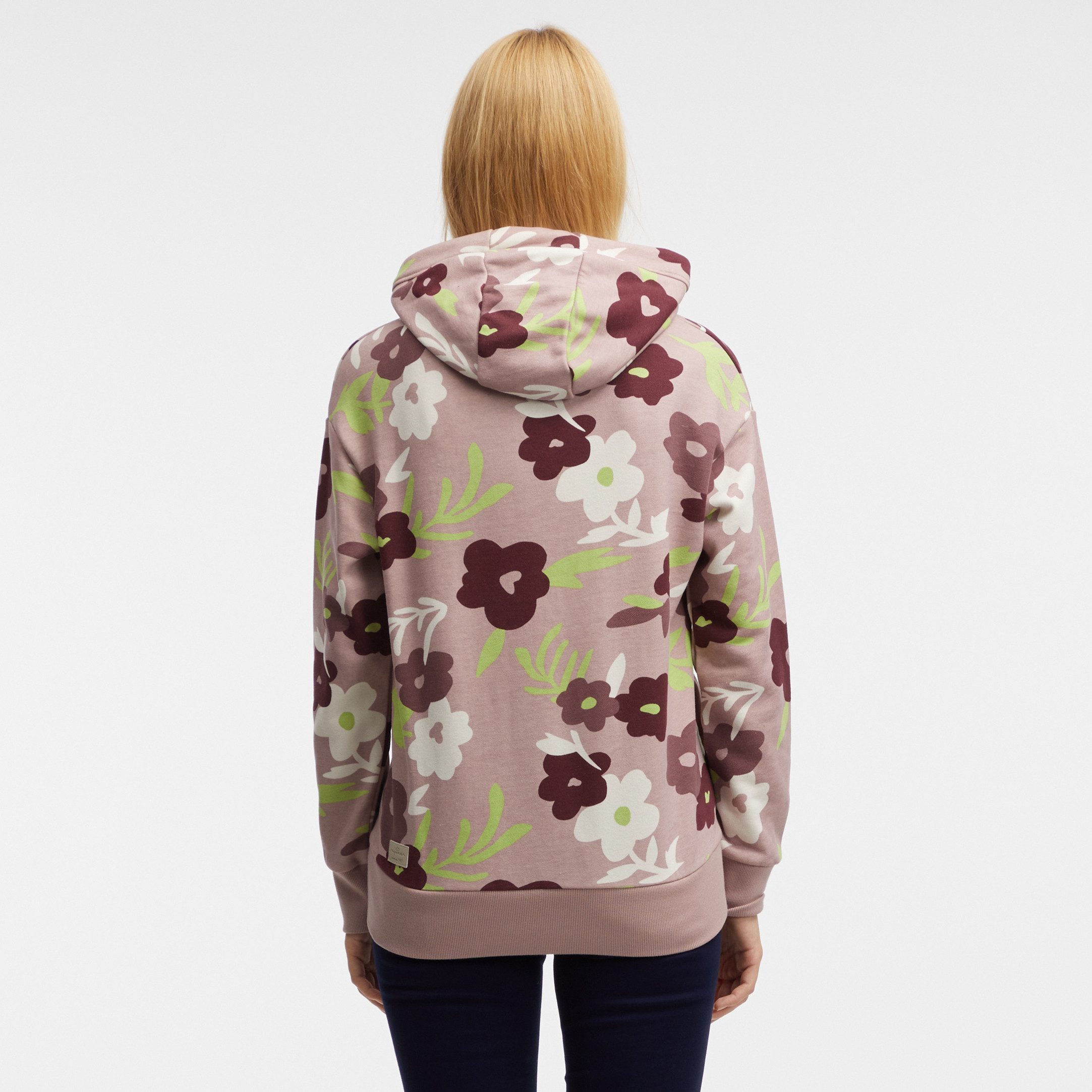 Ragwear Hoodie YODIS PRINT met bloemetjes all-over print