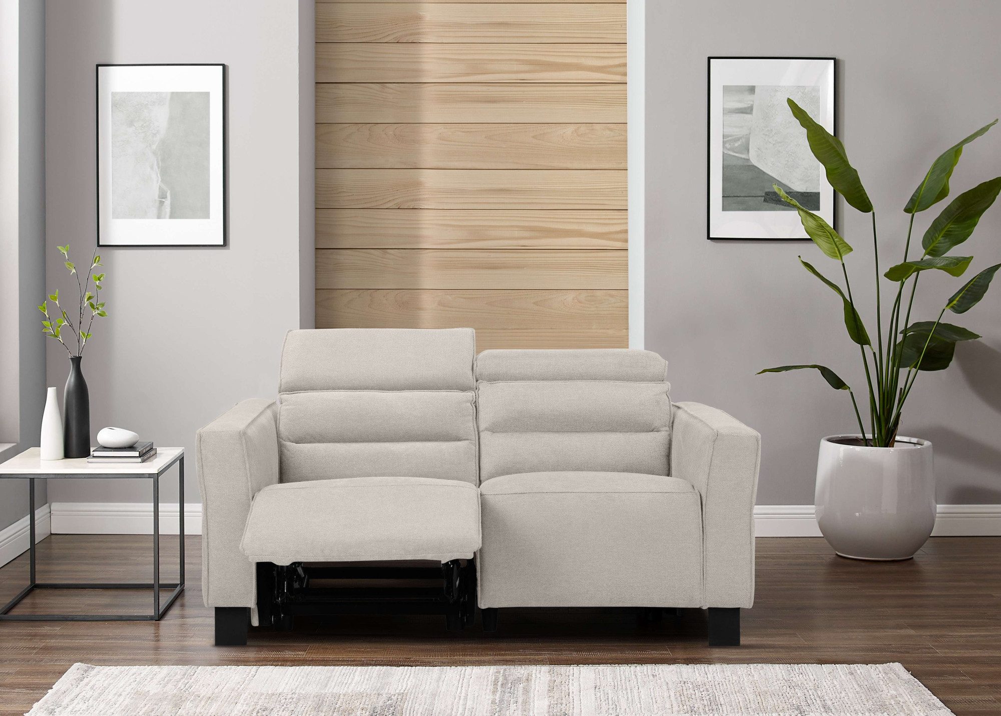 Places of Style 2-zitsbank Carpari, 162 cm, met handmatige of elektrische relaxfunctie