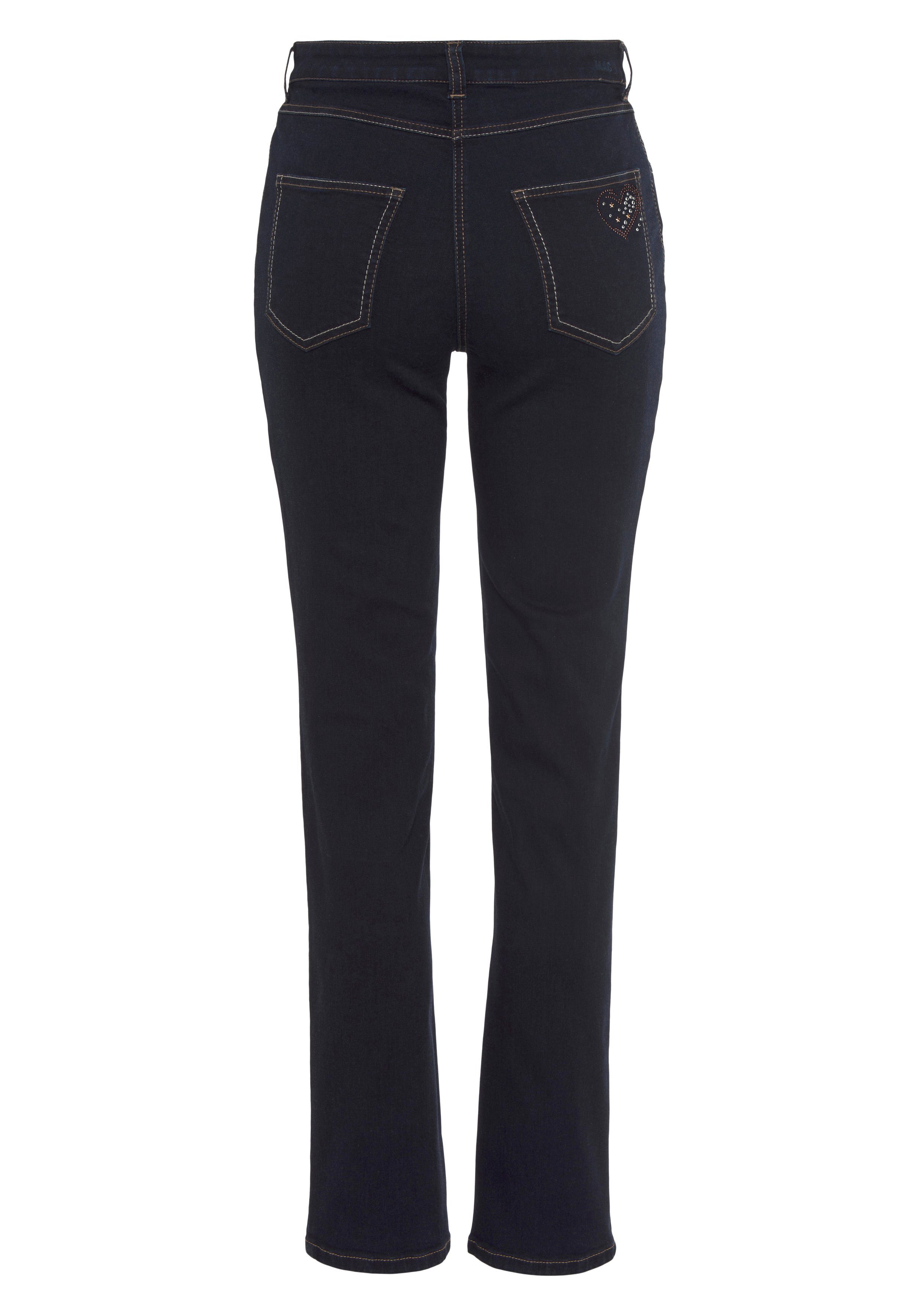 MAC Rechte jeans Melanie-Heart Decoratieve studs op de achterzak