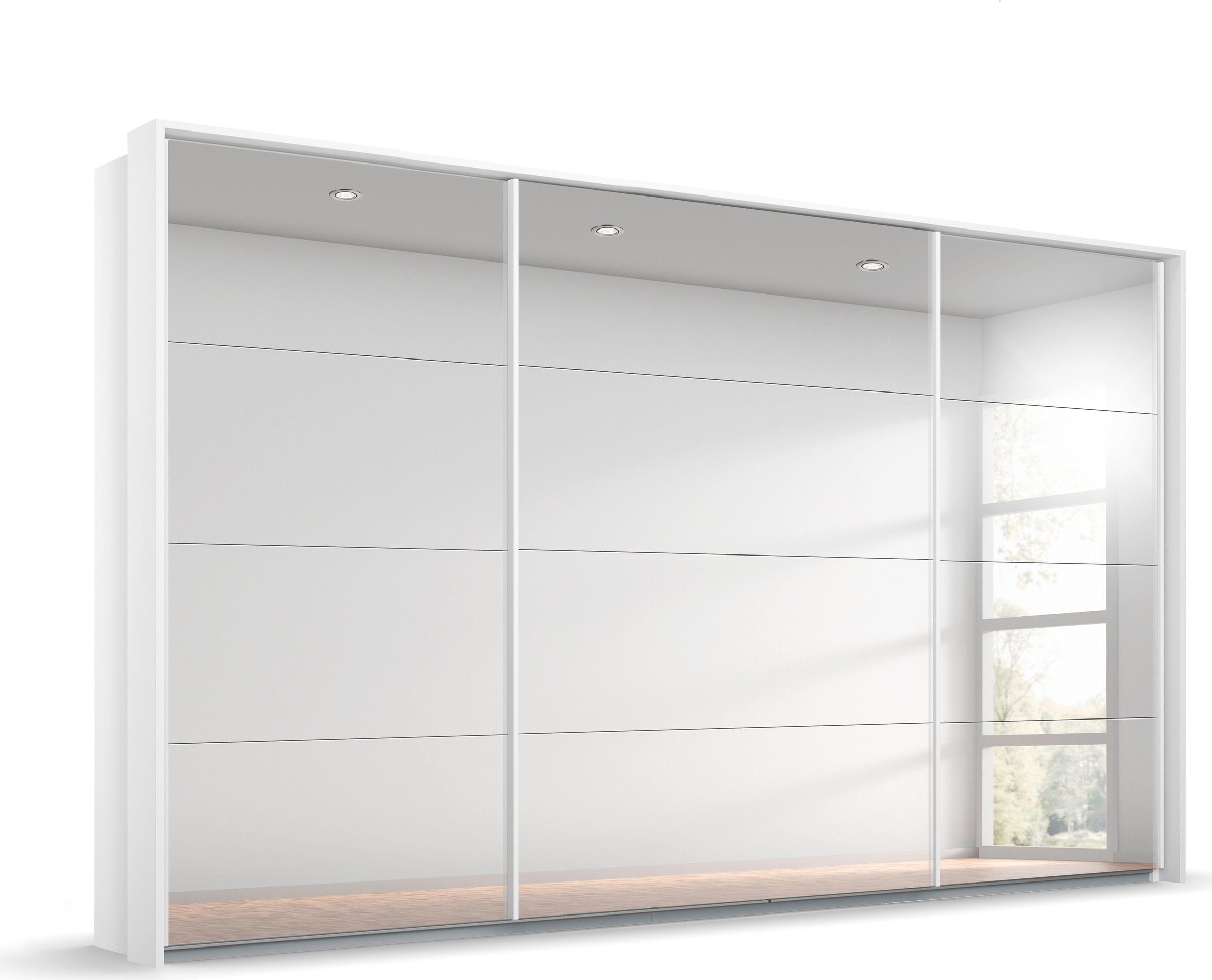 rauch Zweefdeurkast Oteli met spiegelfront en passe-partout, optioneel met verlichting