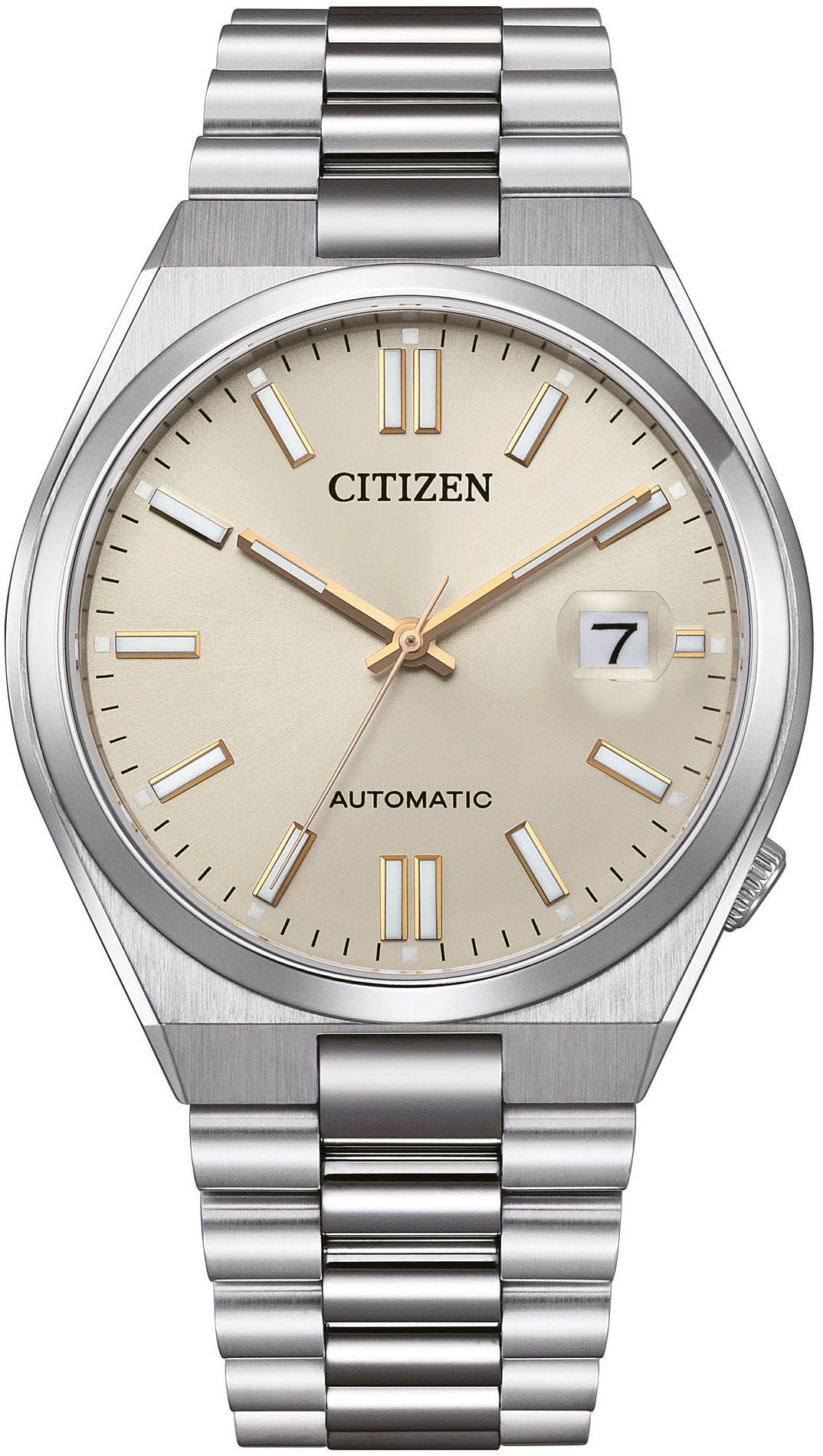 Citizen Automatisch horloge Tsuyosa Polshorloge, dameshorloge, herenhorloge, roestvrijstalen armband, saffierglas, datum