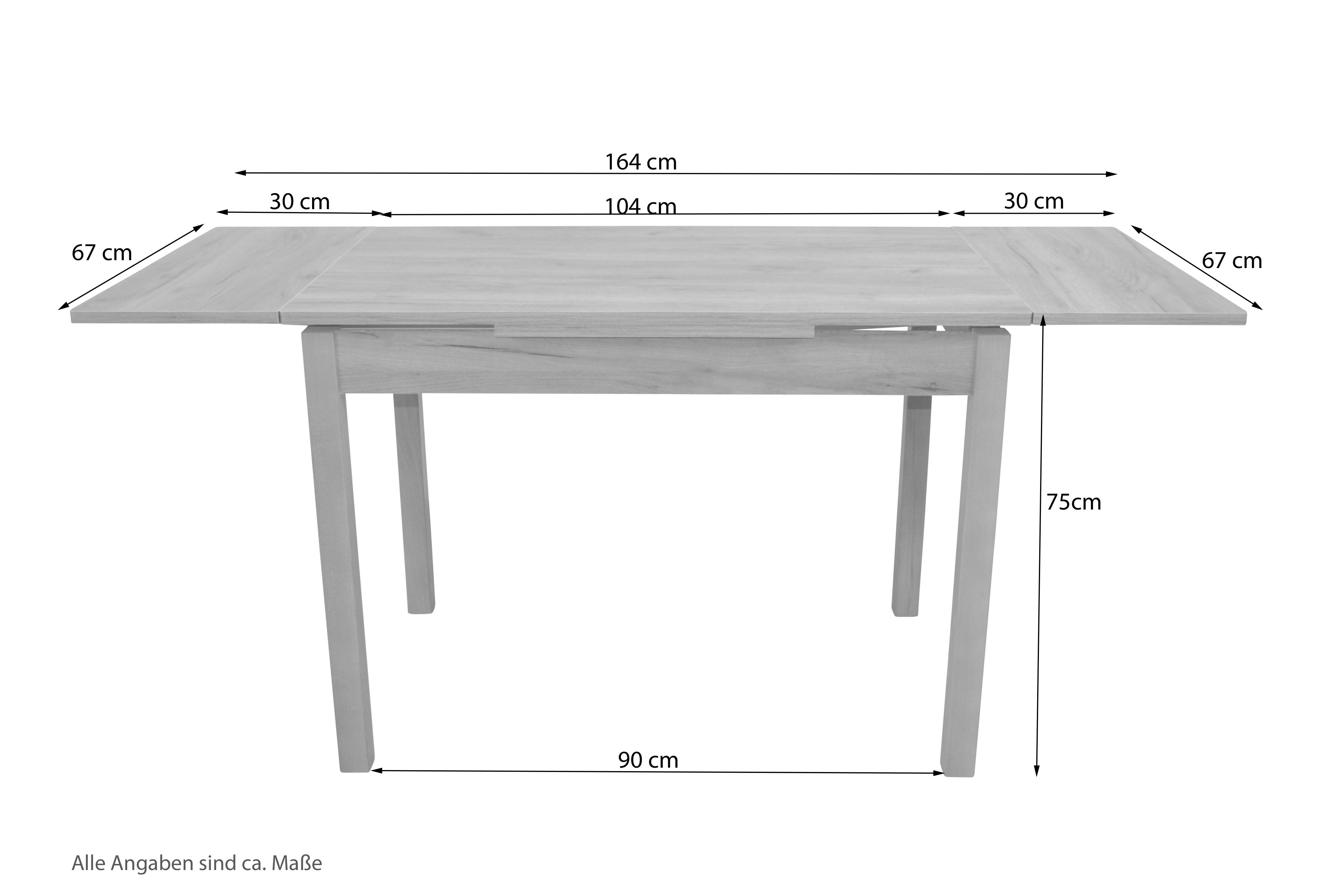 HOFMANN LIVING AND MORE Eethoek 5-delige eethoek Stoelen voorgemonteerd (voordeelset, 5-delig)