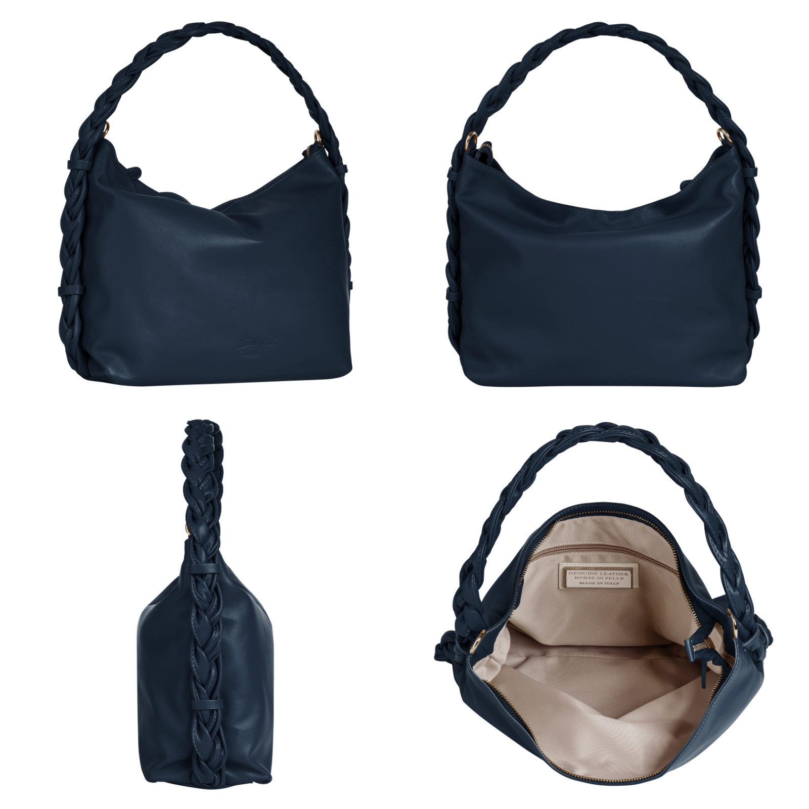 Samantha Look Schoudertas echt leer, made in italy