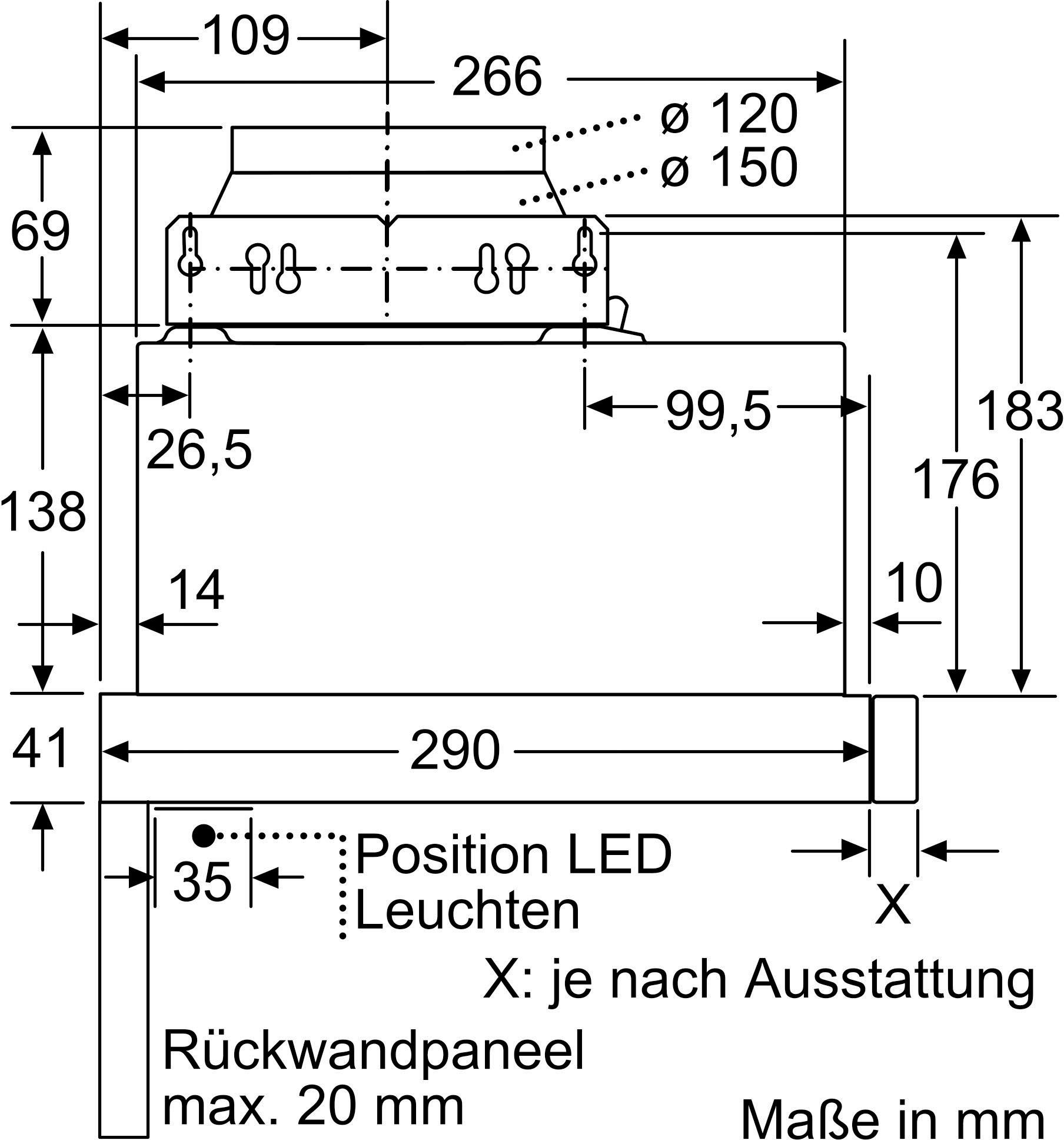 BOSCH Vlakscherm-afzuigkap
