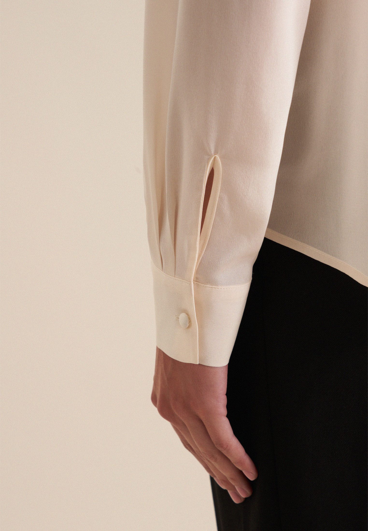 seidensticker Blouse met ruches Zwarte roos