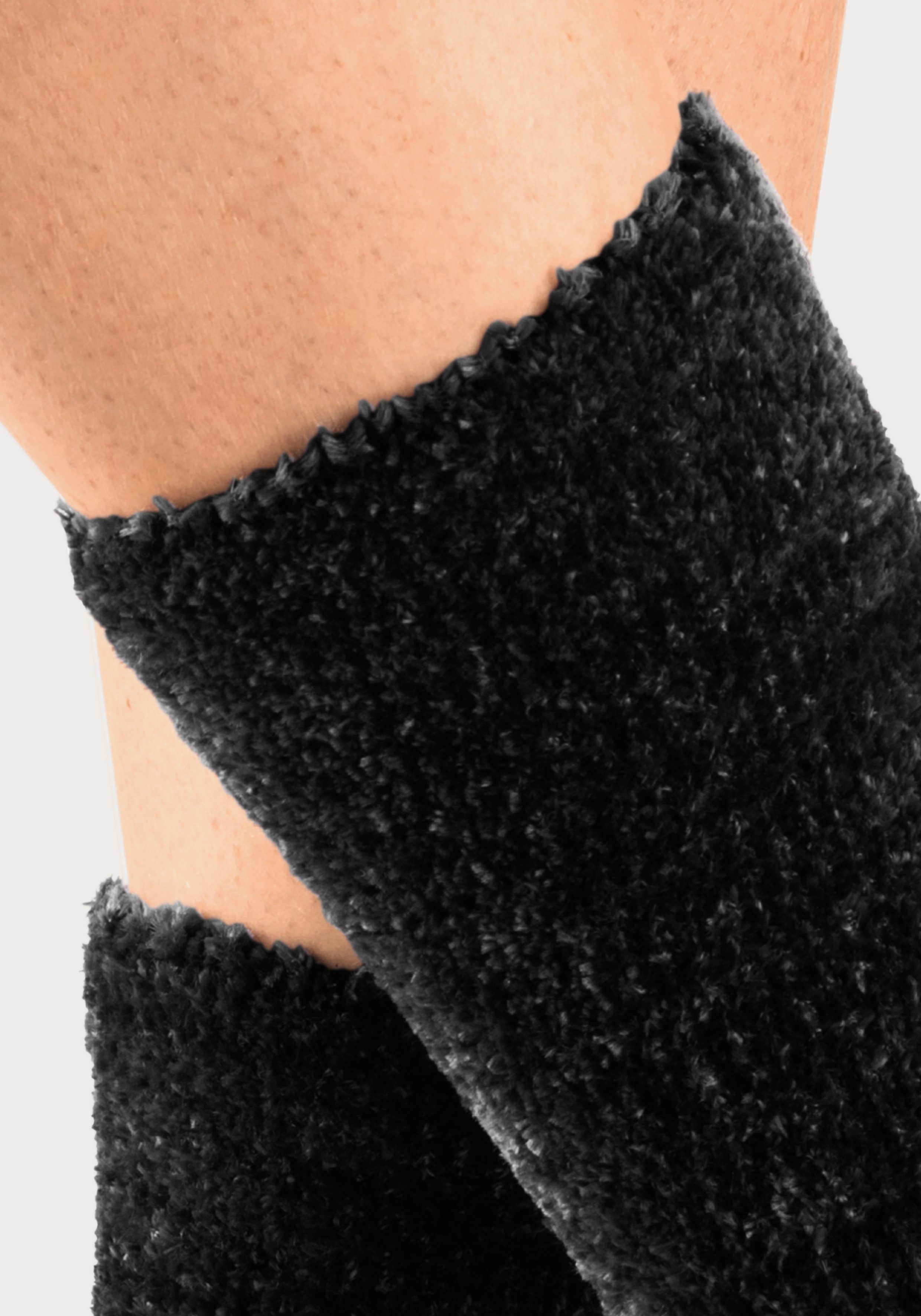 Lavana Wellness-sokken Bedsokken Bed sokken van zacht, licht glanzend chenille garen (set, 5 paar)