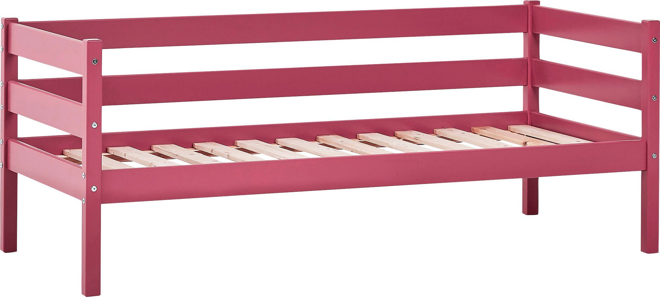 Hoppekids 1-persoonsledikant ECO Comfort kinderbed, massief grenenhout, tienerbed inclusief lattenbodem (set)