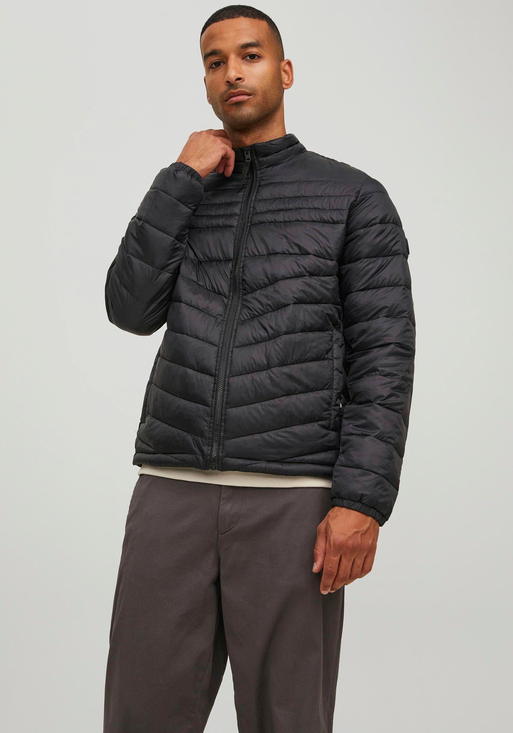Jack & Jones Gewatteerde jas HERO PUFFER COLLAR heren winterjassen maat XS (44) zwart