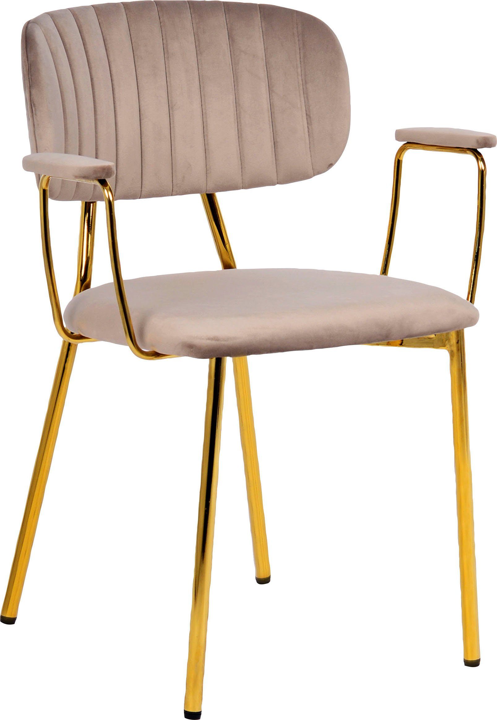 Kayoom Stoel met 4 poten Stoel Kian 225 2-delige set, frame van RVS, rugkussen (set, 2 stuks)