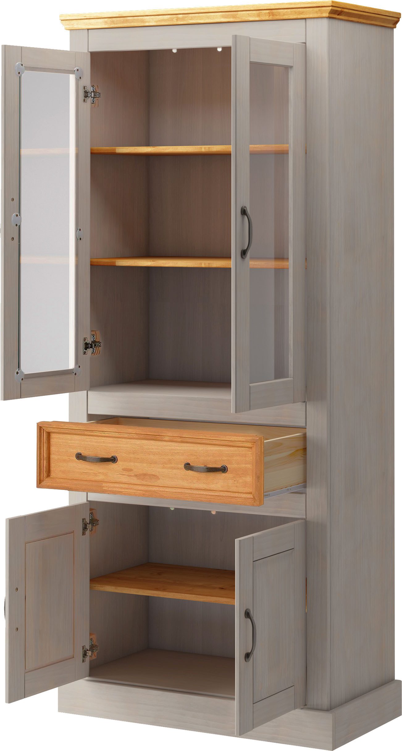 Home affaire Vitrinekast Selma Hoogte 180 cm (2-deurs)