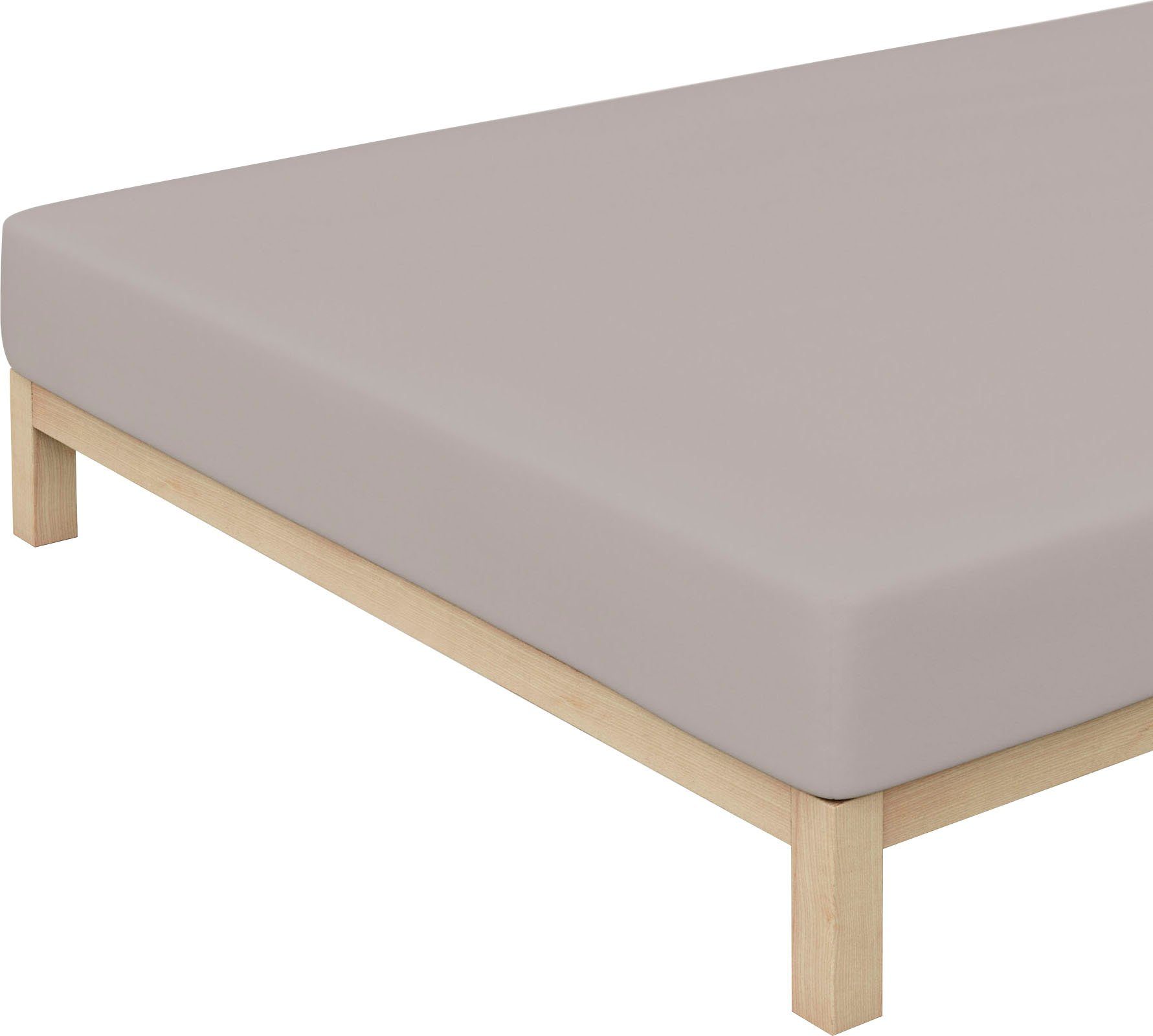 Schlafgut Hoeslaken Premium Zero Waste verpakking, PREMIUM kwaliteit (1 stuk) hoeslakens bruin