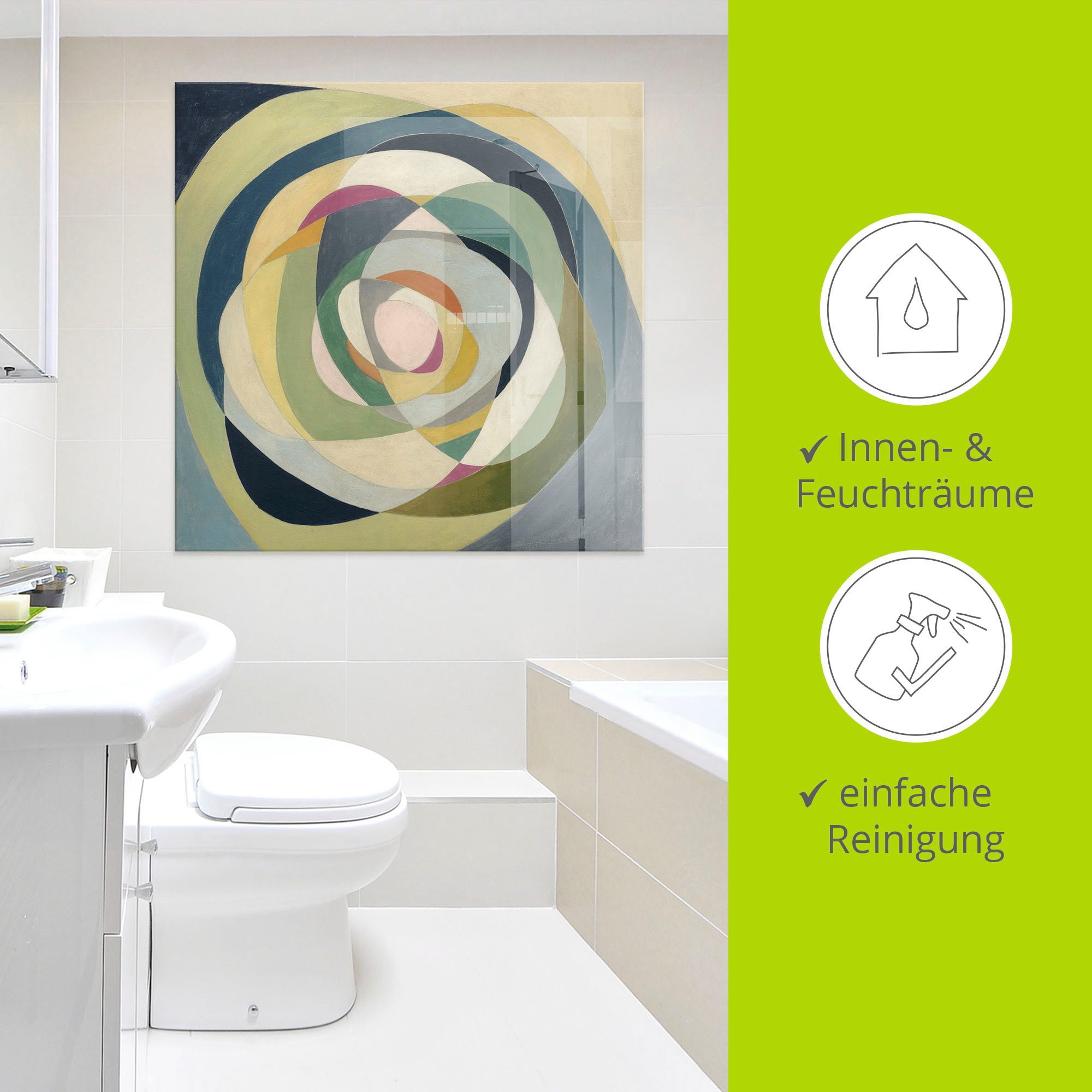 Artland Print op glas Door het glas I in verschillende maten