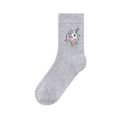 h.i.s basic sokken met eenhoorn motieven (4 paar) multicolor