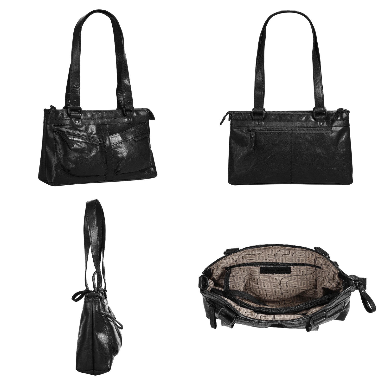 Spikes & Sparrow Tas echt leder