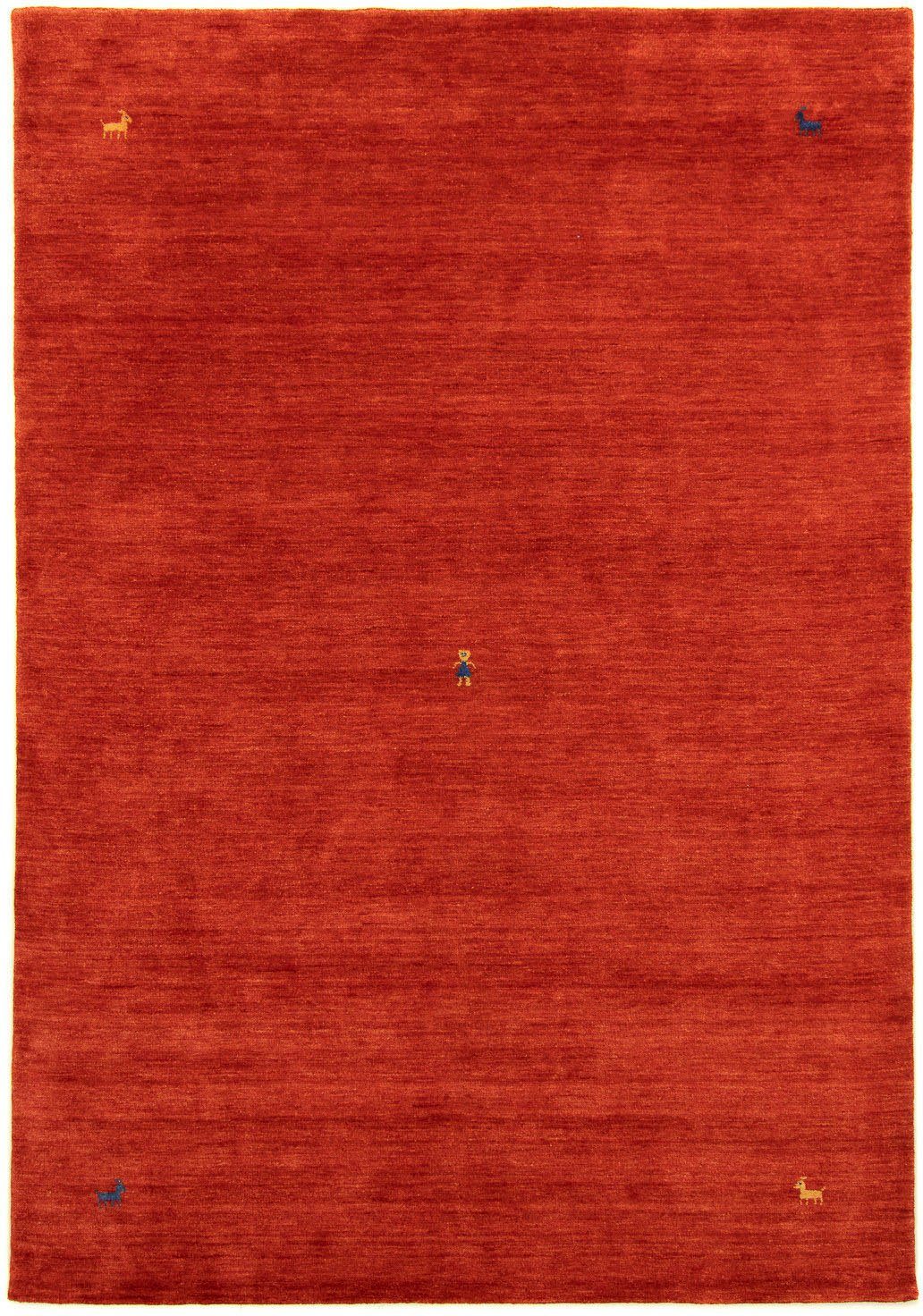 morgenland Wollen kleed GABBEH SAHARA zuiver scheerwol, uni diermotief, woonkamer