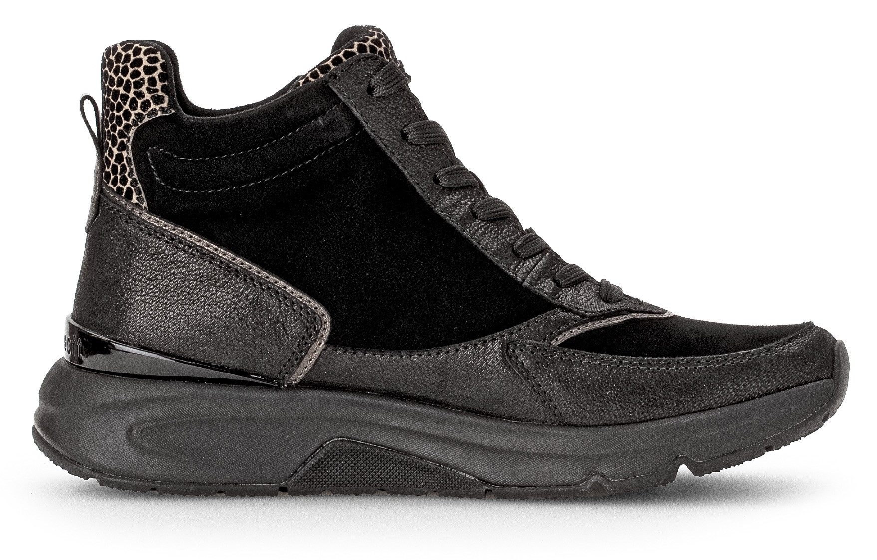 Gabor Rollingsoft Sneakers met sleehak , vrijetijdsschoen, veterschoen, veterschoenen met uitneembare binnenzool