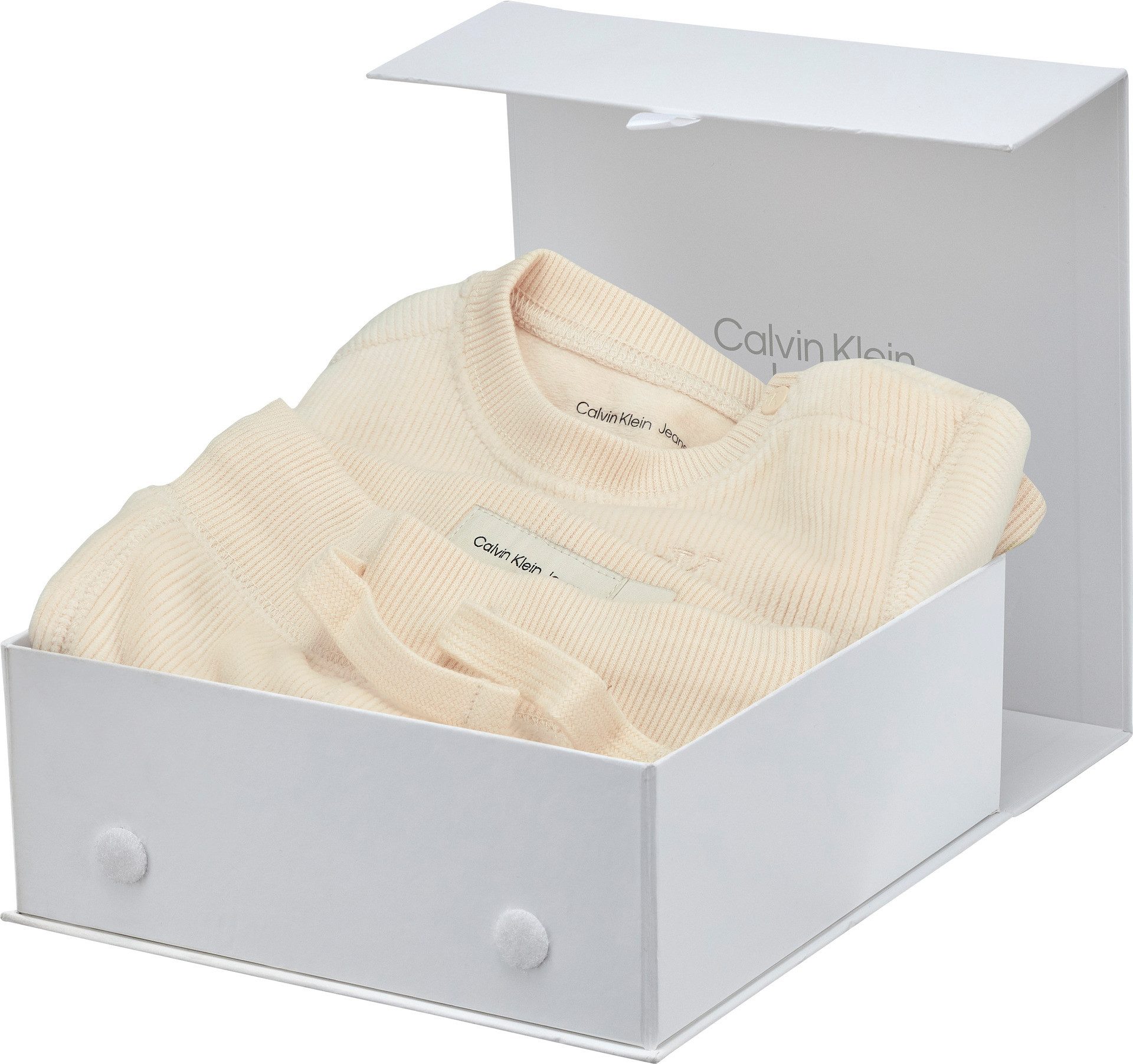 Calvin Klein Shirt broek RIB VELVET FLEECE SET GIFTPACK voor baby’s tot 2 jaar, cadeau set (set, 2-delig)