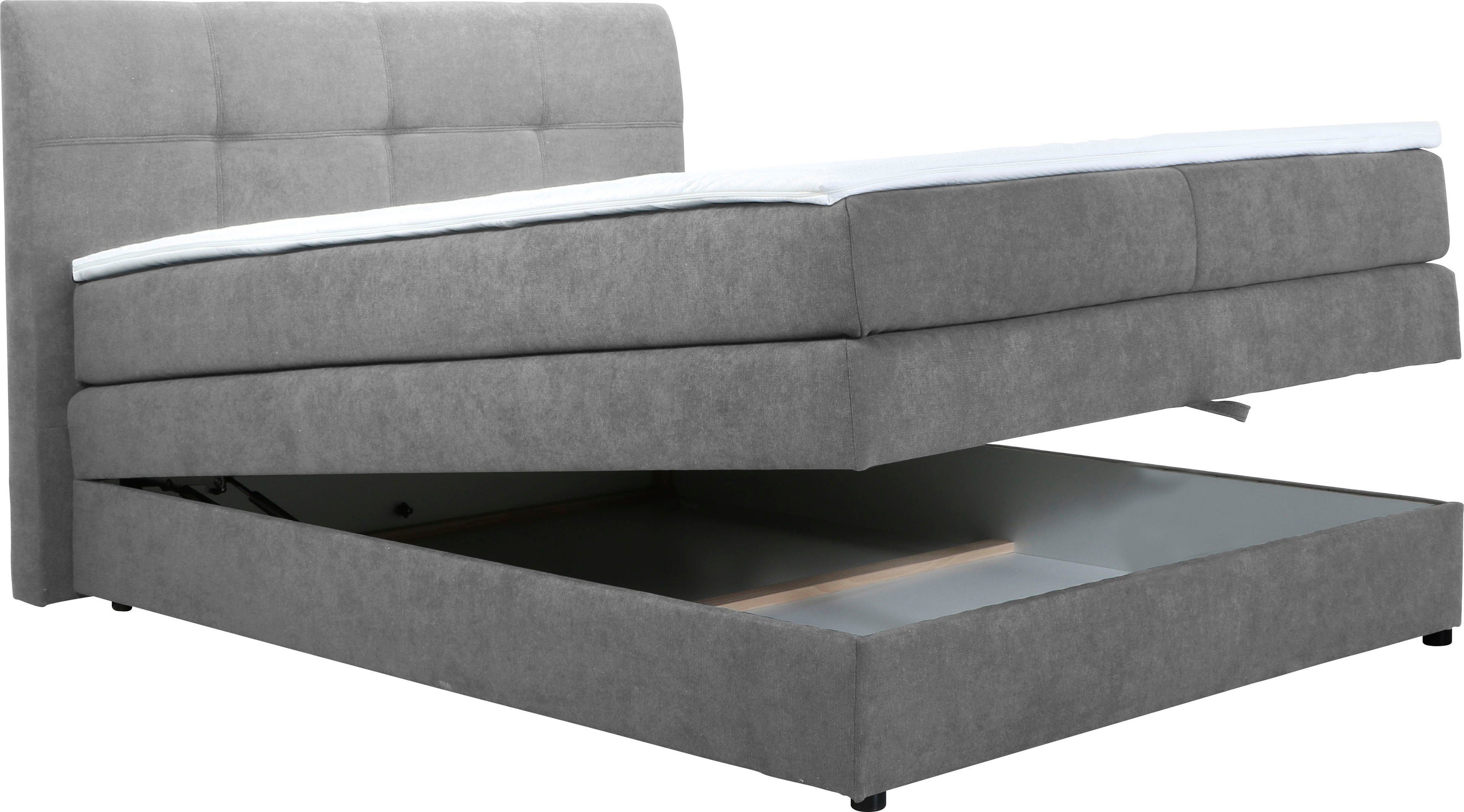 Home affaire Boxspring Finja bijzonder comfortabele lighoogte, met praktische bedkist (4-delig)