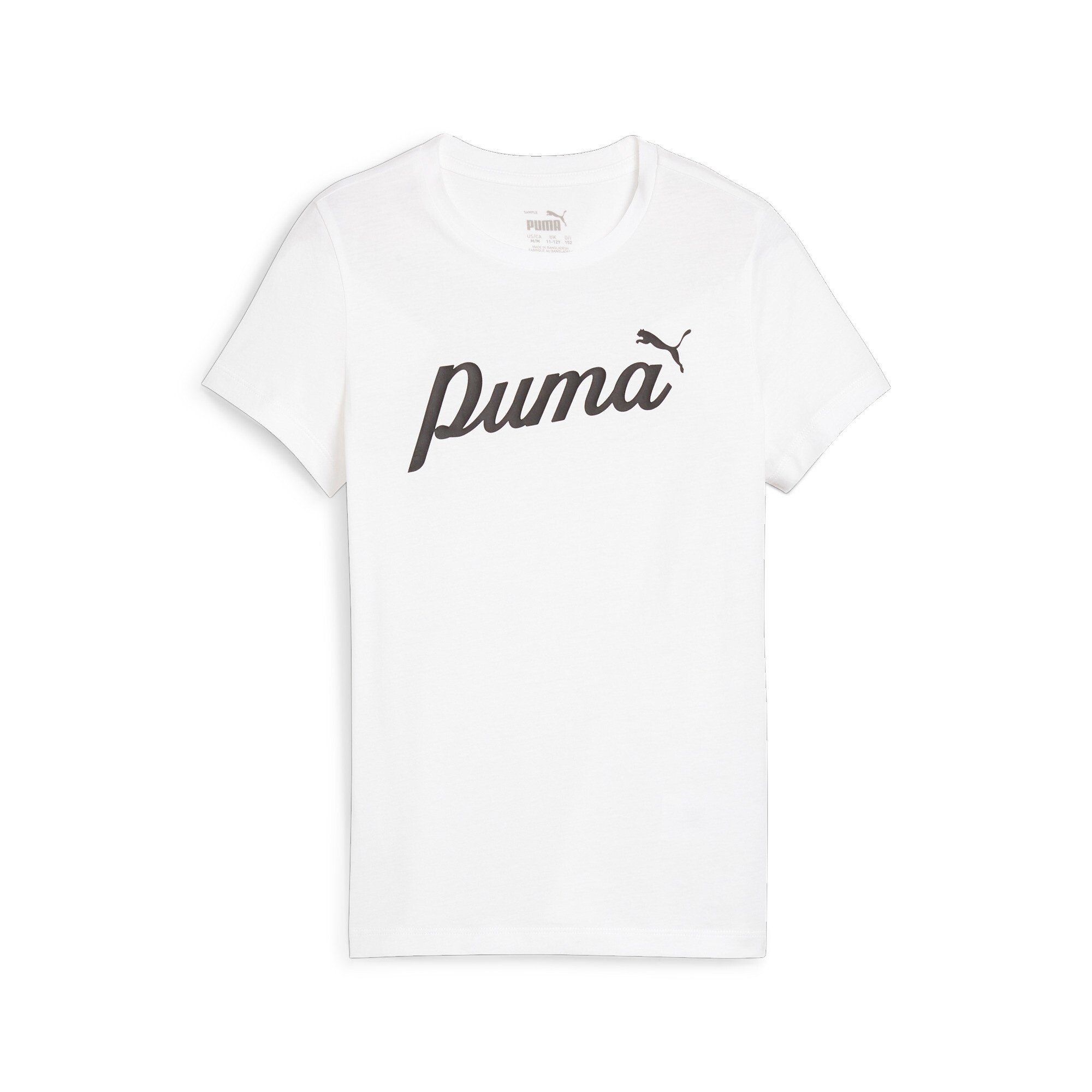 Puma T-shirt wit Katoen Ronde hals Printopdruk 140