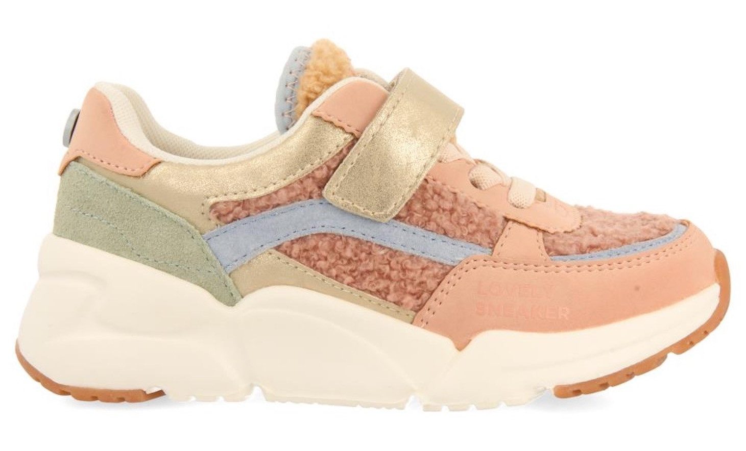 Gioseppo Plateausneakers RADBY Chunky sneakers, veterschoenen, meisjes schoenen in Sherpa-look