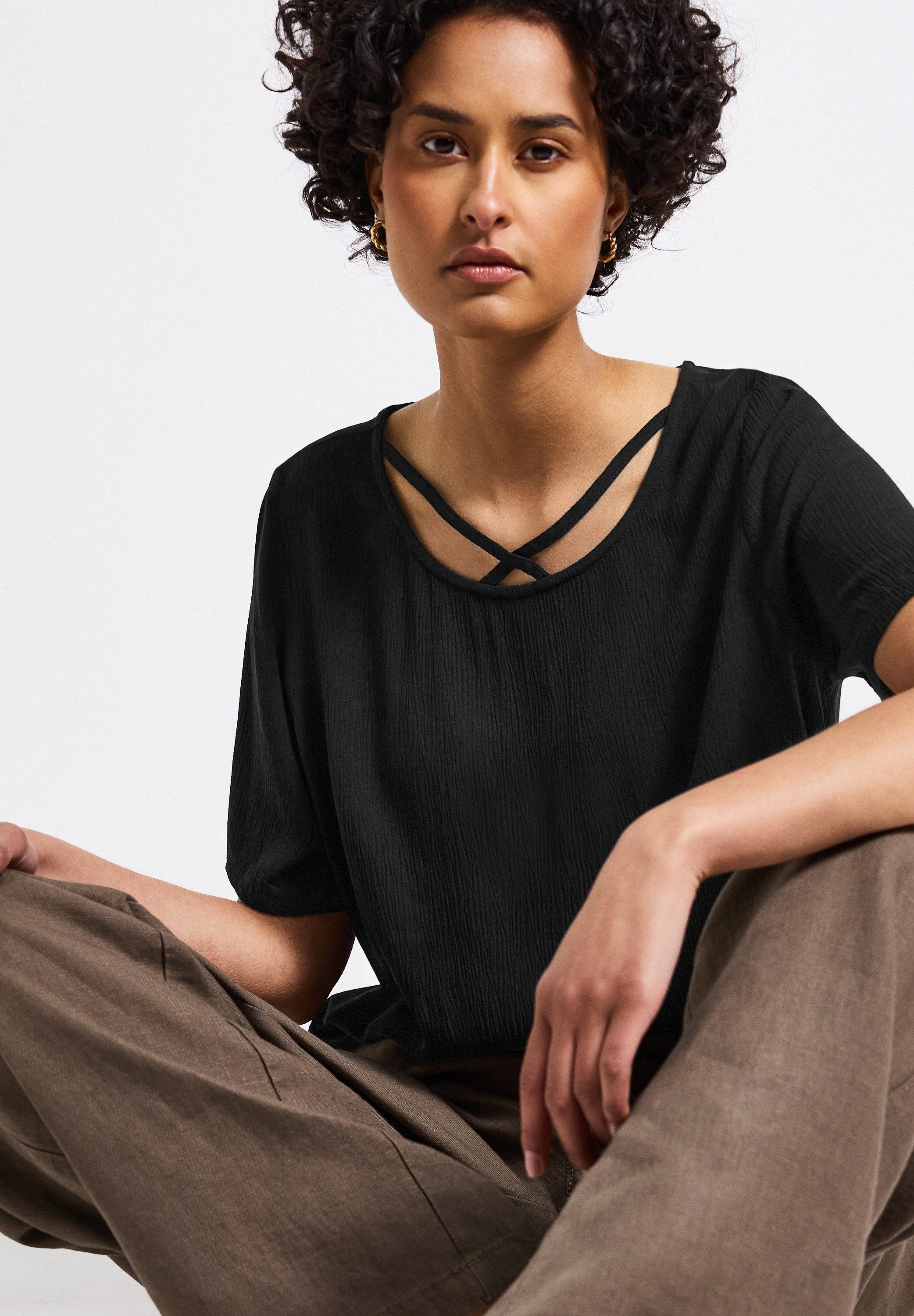 STREET ONE Shirtblouse met bandjesdetail