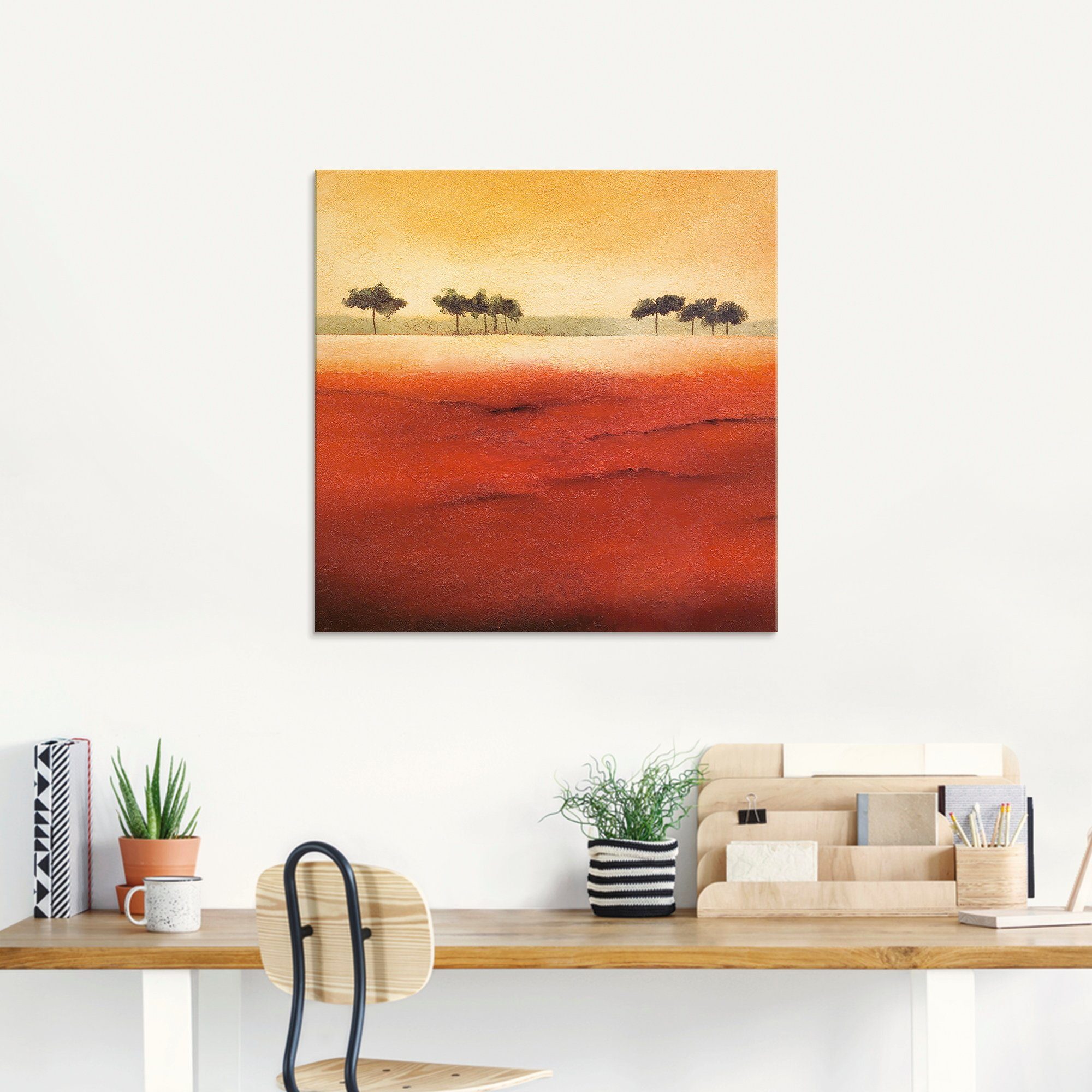 Artland Print op glas Boomgrens III in verschillende maten