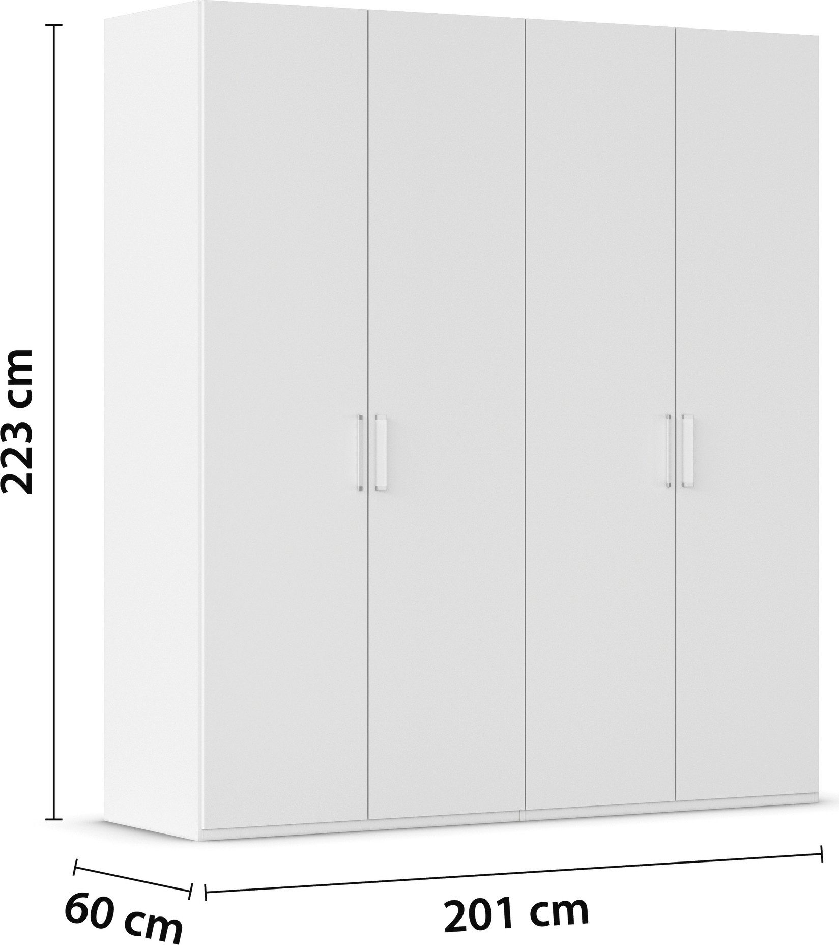 rauch Draaideurkast Kledingkast Kast Garderobe Slaapkamerkast EVELYN in elegante stijl, veel opbergruimte 4 breedtes en 2 hoogtes made in germany