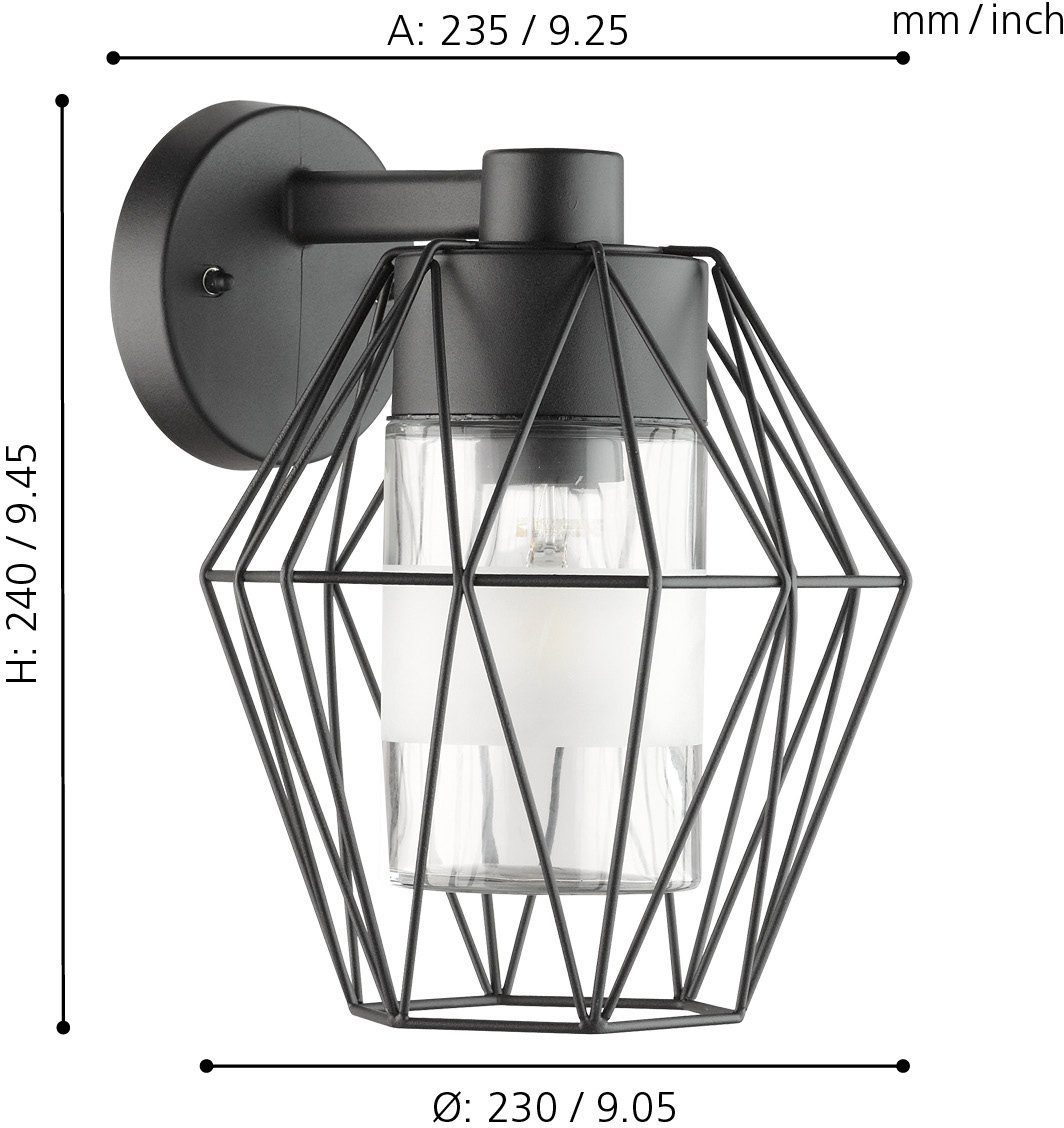 EGLO Wandlamp voor buiten CANOVE Hoekmontage mogelijk (1 stuk)