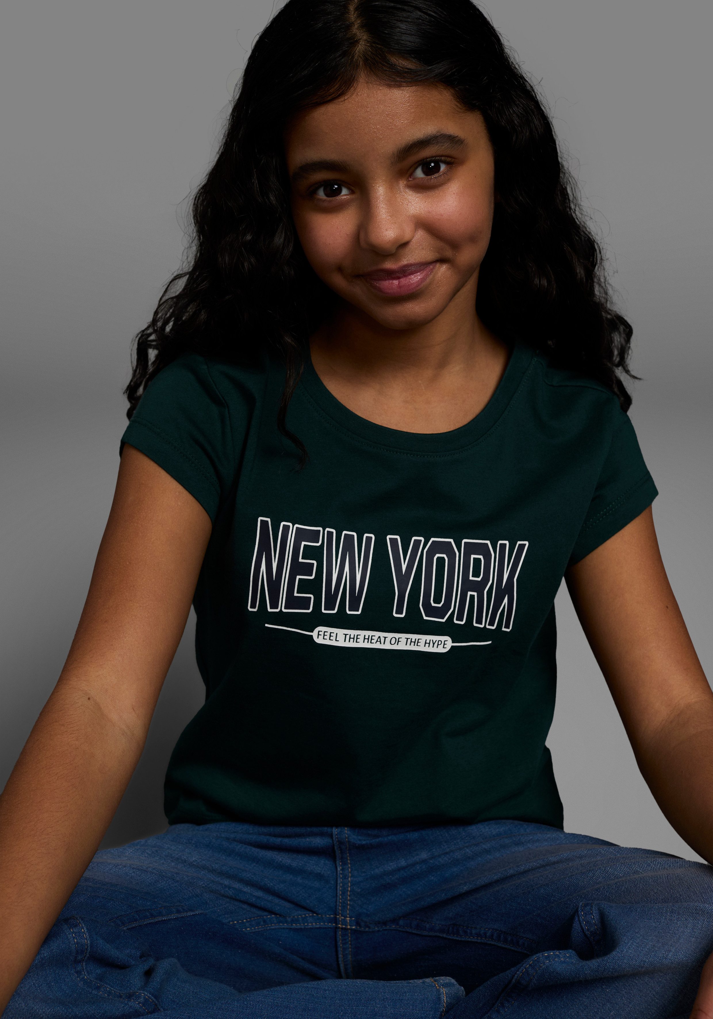 KIDSWORLD T-shirt New York - Print Korte mouwen, rechte pasvorm, met stijlvolle print