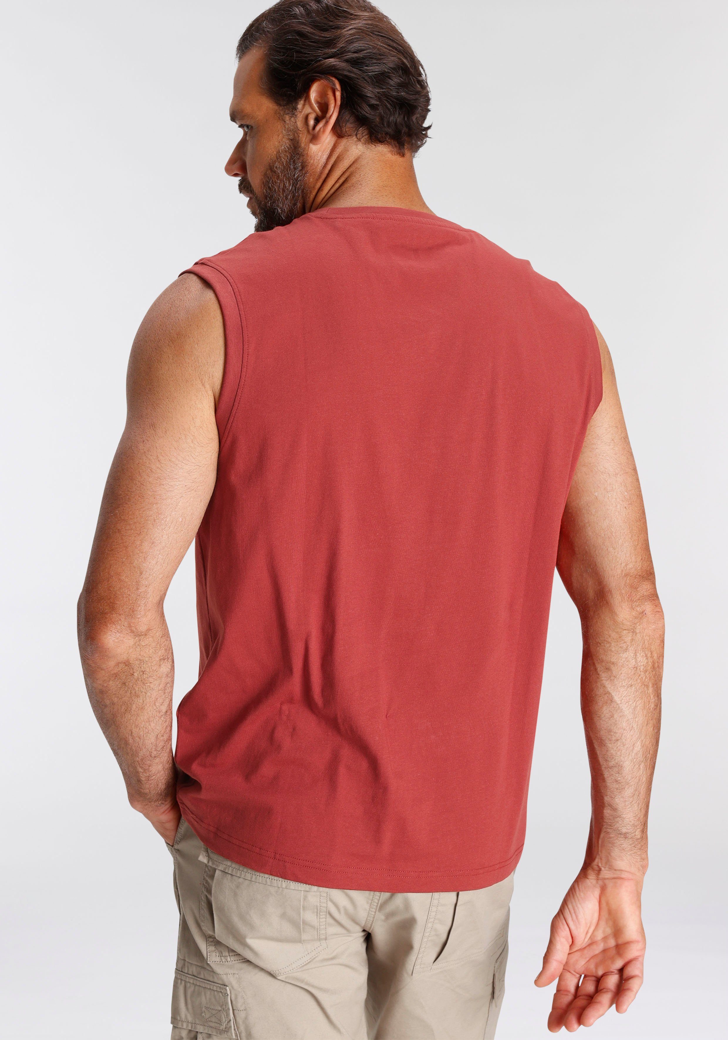 Man's World Muscle-shirt mouwloos, bedrukt, ronde hals, van 100% katoen (2-delig, Set van 2)