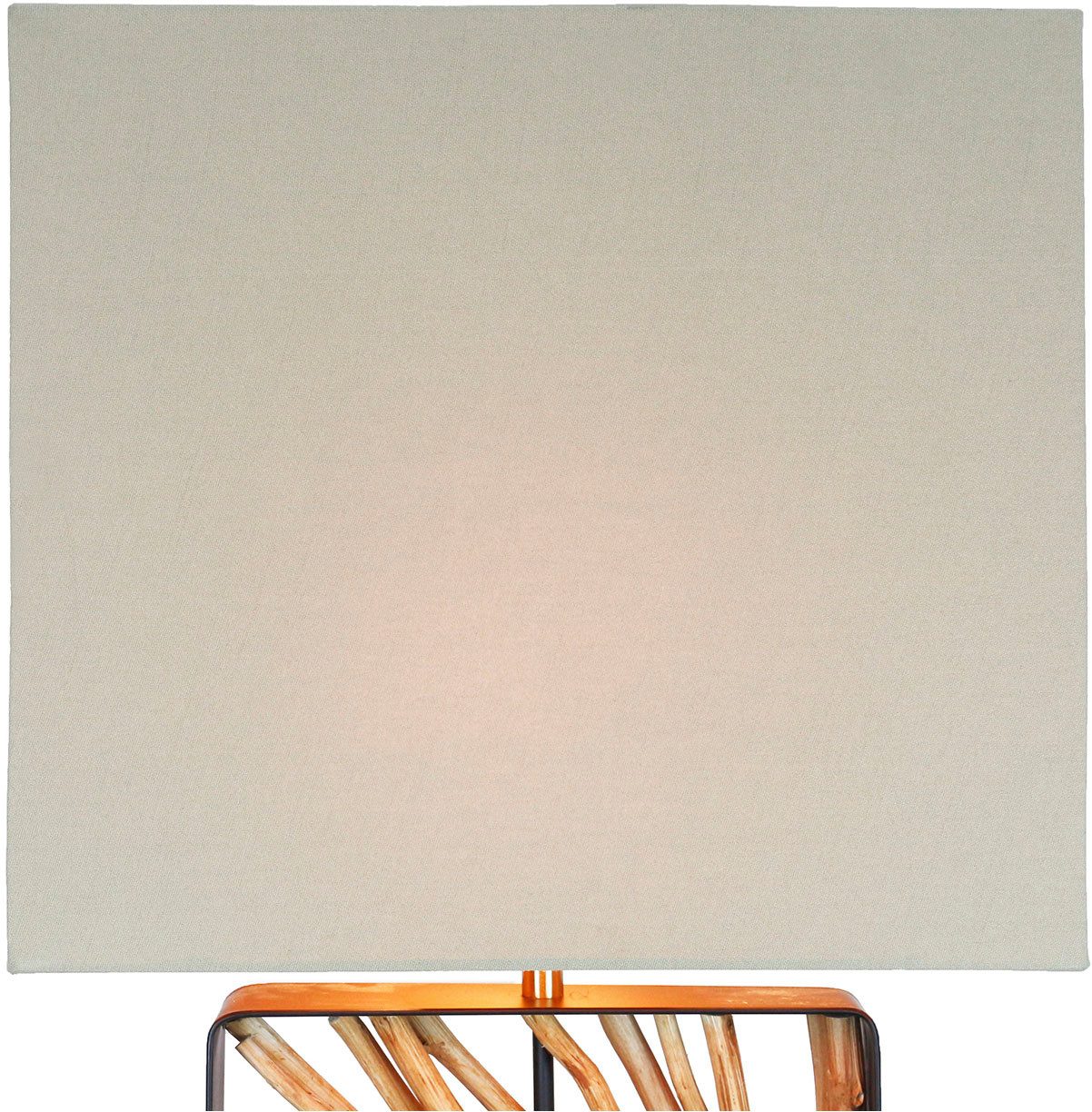 SalesFever Staande lamp Drijfhout Scherm binnenin goudkleur (1 stuk)