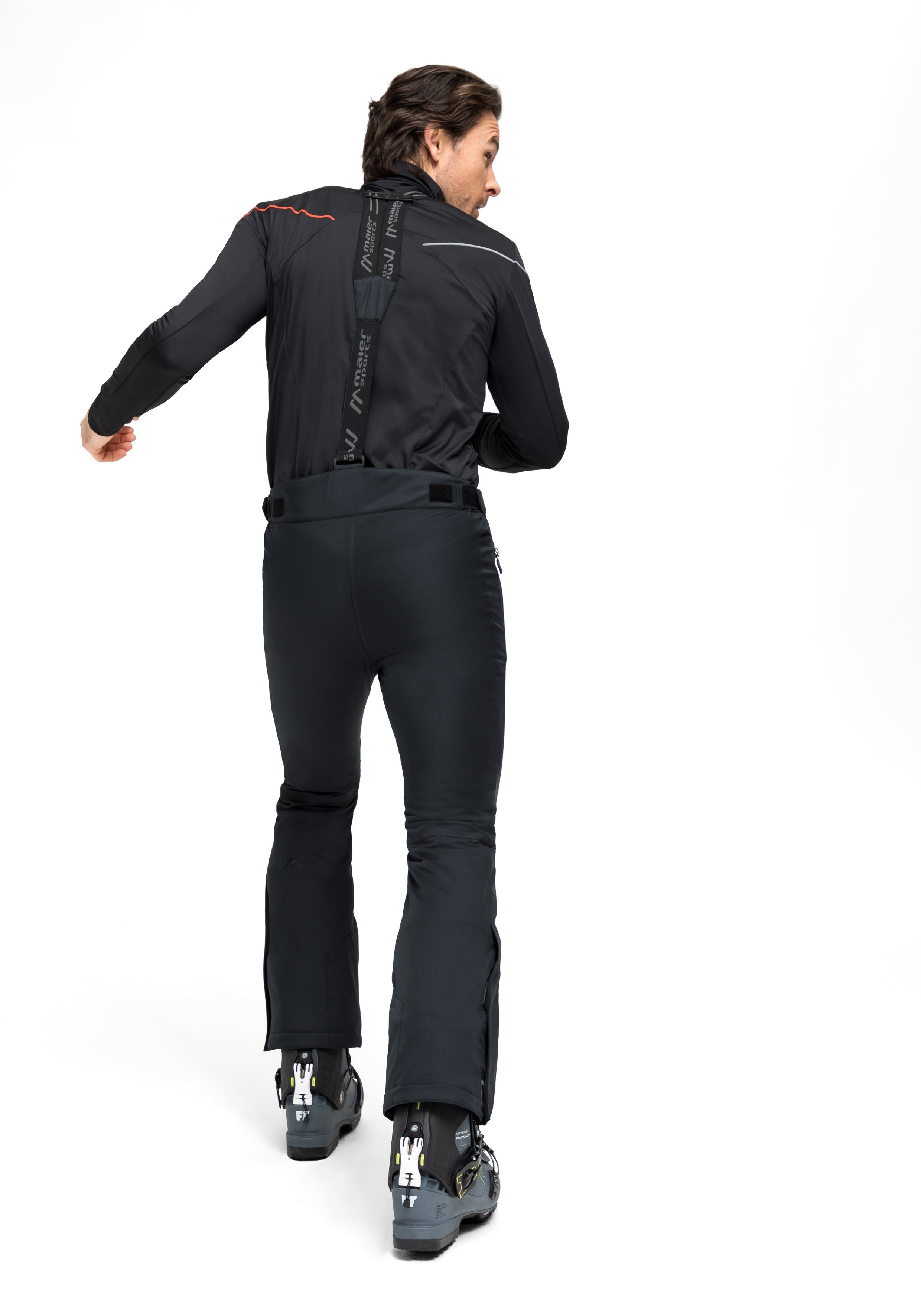 Maier Sports Skibroek Joscha slim Heren sneeuwbroek met bretels, wind/waterdicht, slim fit