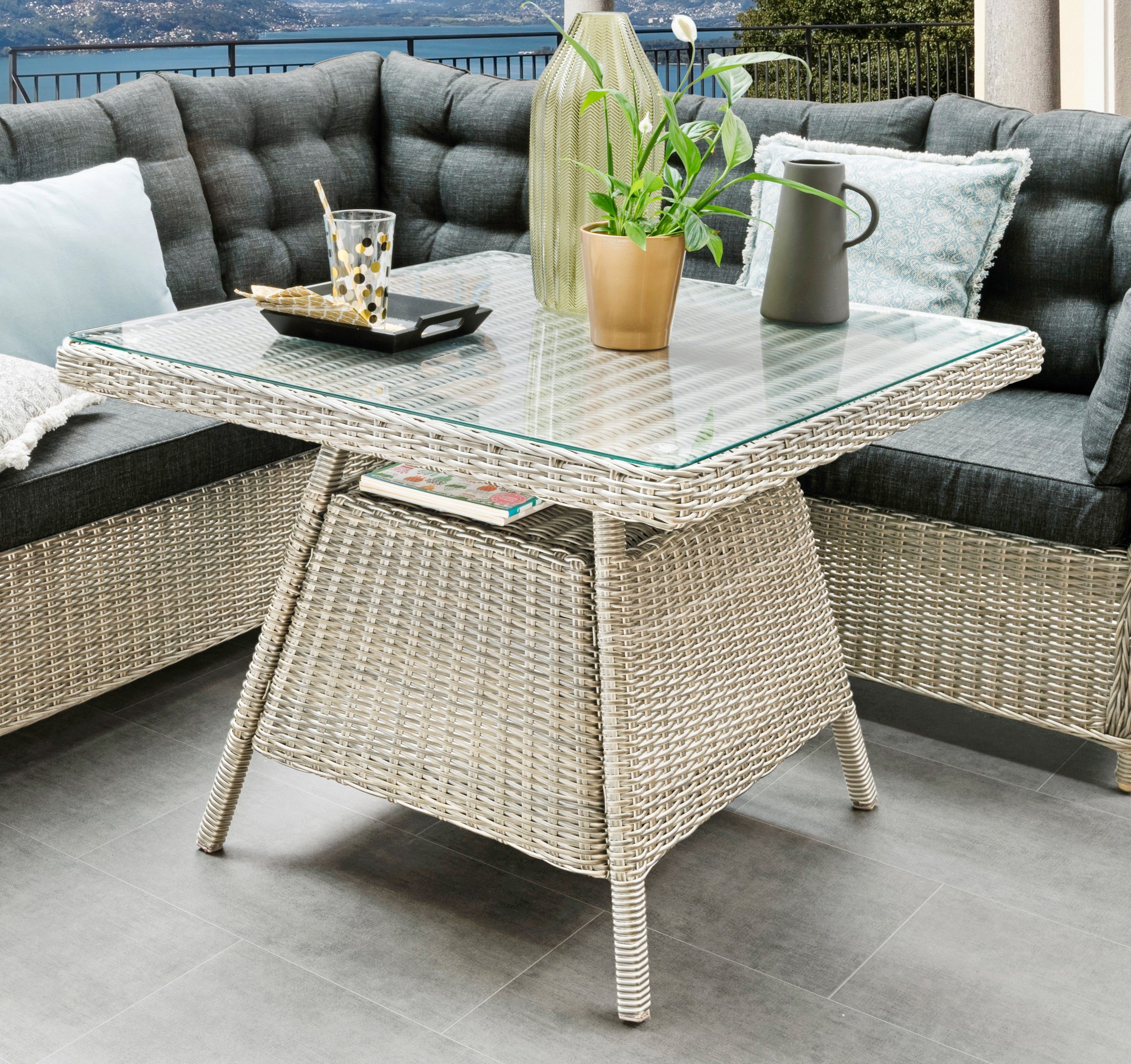 Destiny Tuin-eethoek Palma Luna Aluminium, polyrotan (set, 16-delig)