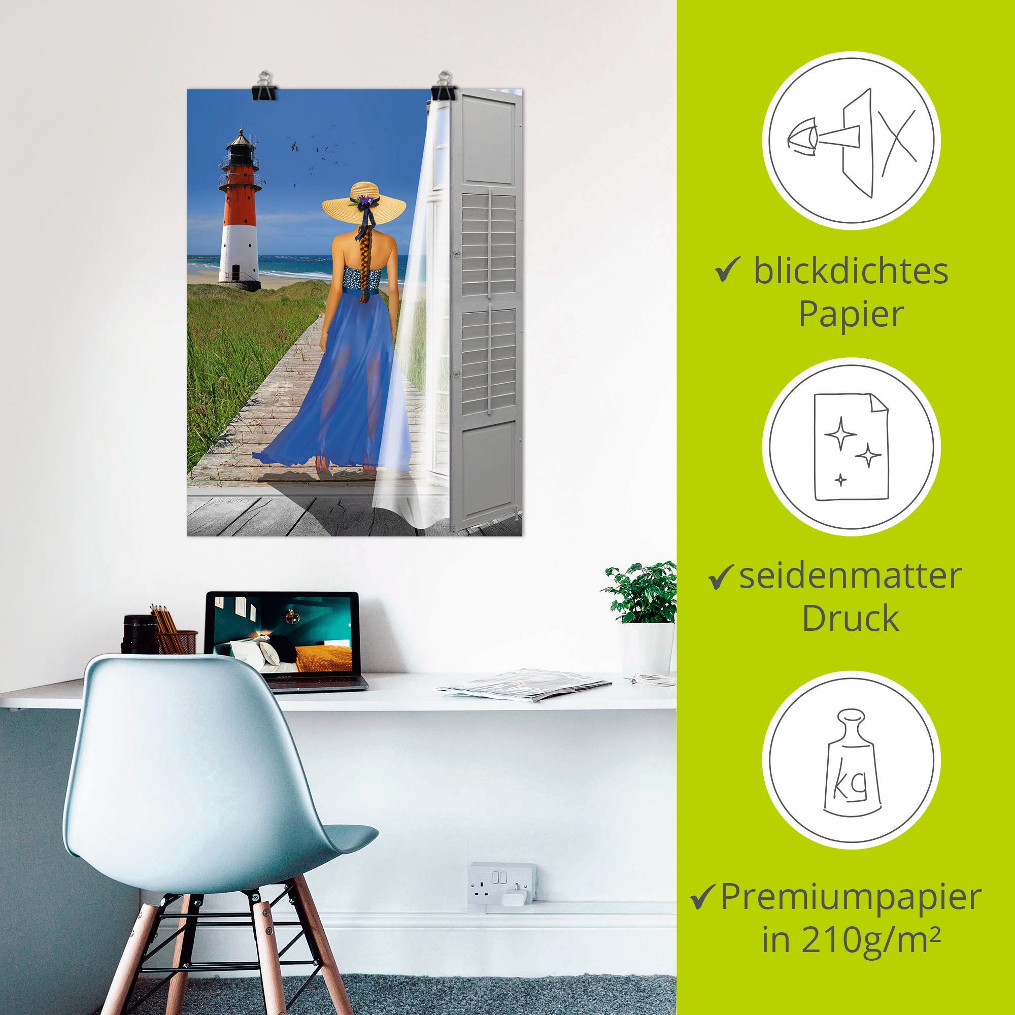 Artland Artprint Vakantie aan de zee als poster, muursticker in verschillende maten
