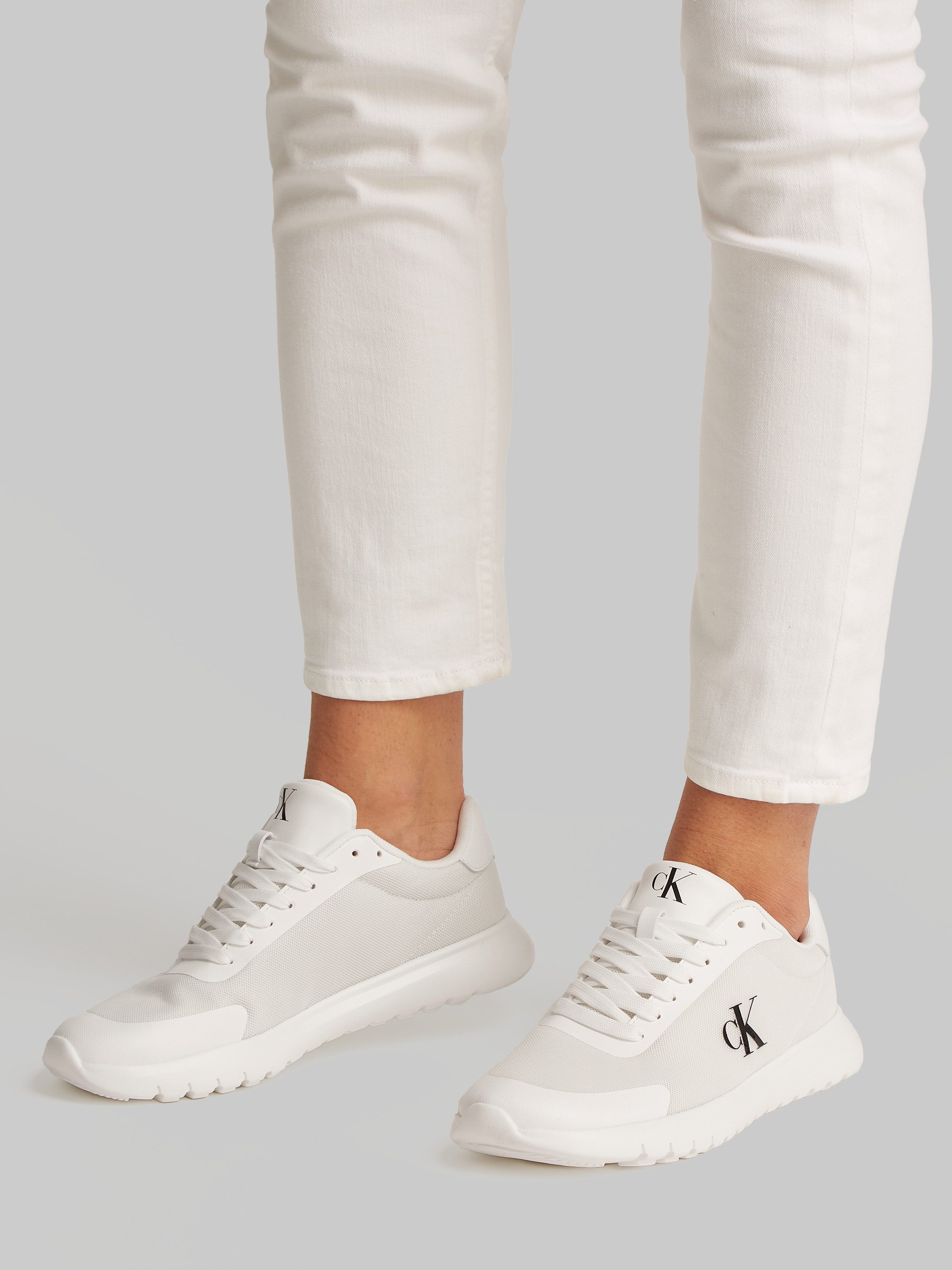 Calvin Klein Sneakers met sleehak 3 EVA RUNNER MESH WN , vrijetijdsschoen, lage schoen, veterschoen met logo-opdruk
