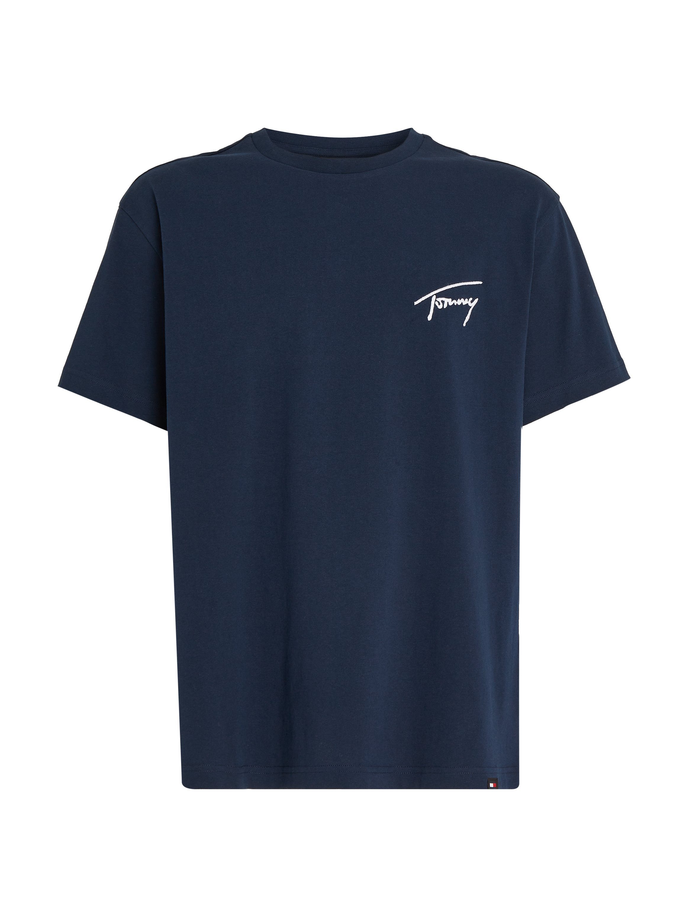 TOMMY JEANS T-shirt TJM REG SIGNATURE TEE EXT met geborduurd handtekening-logo