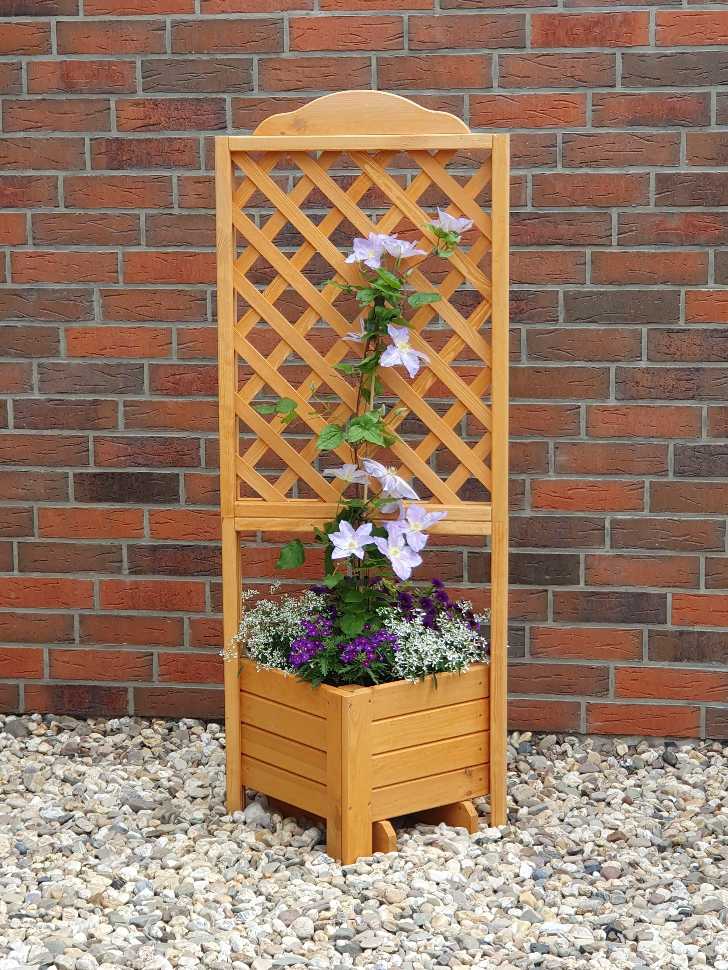 promadino Rek Hoektrellis met plantenbak, bxdxh: 38x38x140 cm