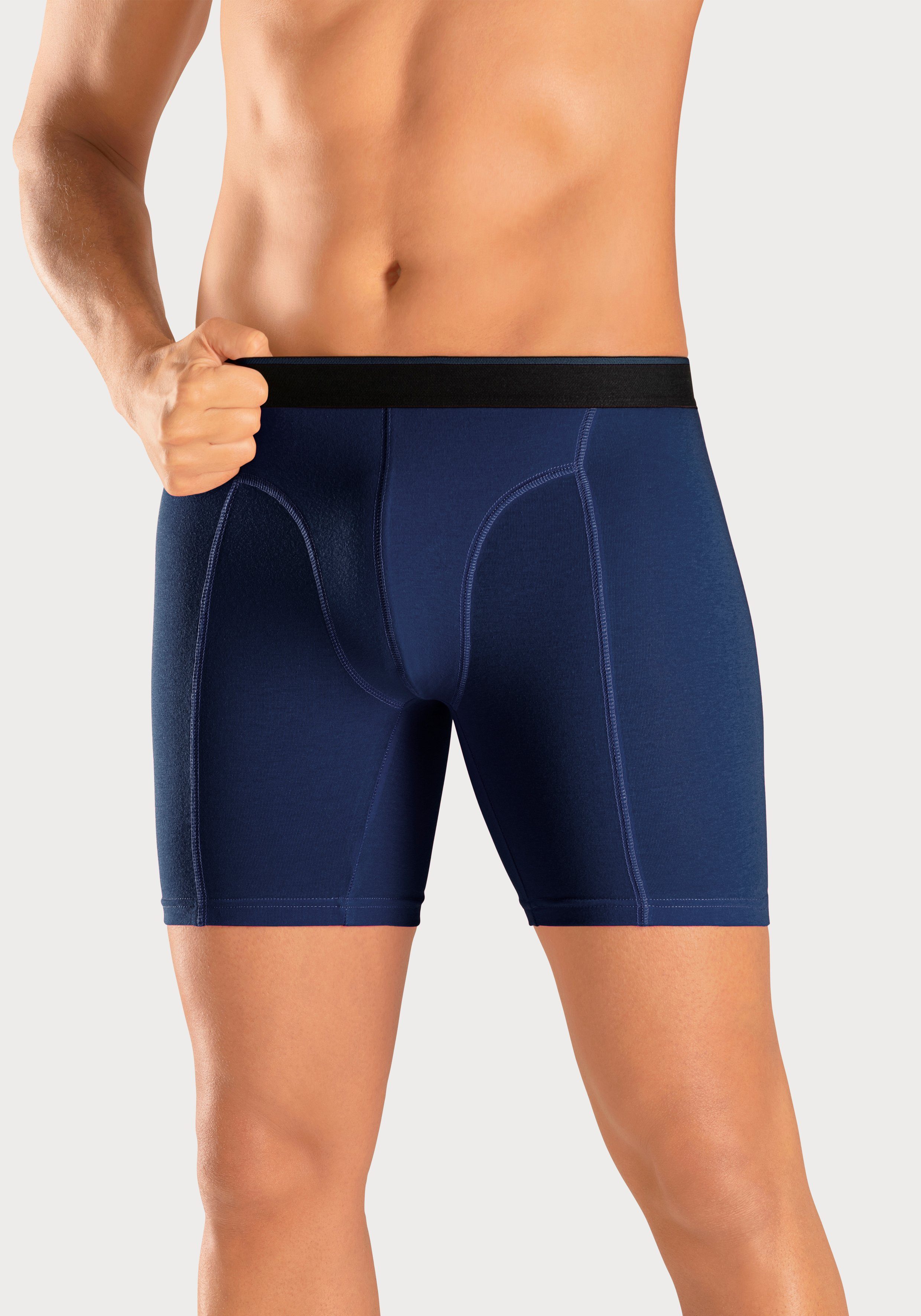 AUTHENTIC LE JOGGER Lange boxershort met twee kleuren geweven band en langere pijpen (set, 5 stuks)