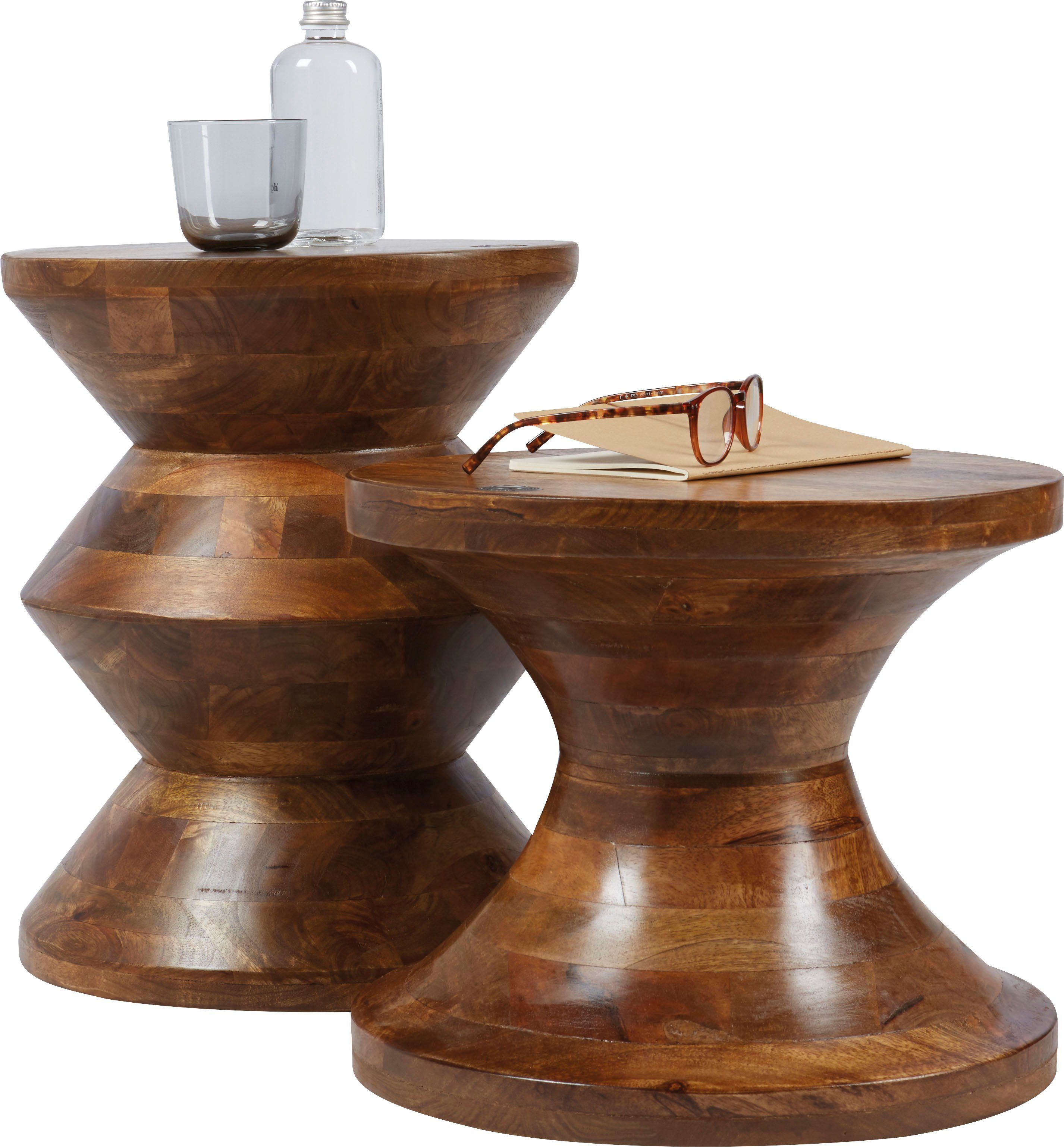 TOM TAILOR HOME Hocker T-WOOD STOOL HIGH decoratieve hocker van mangohout, met knoopdetail