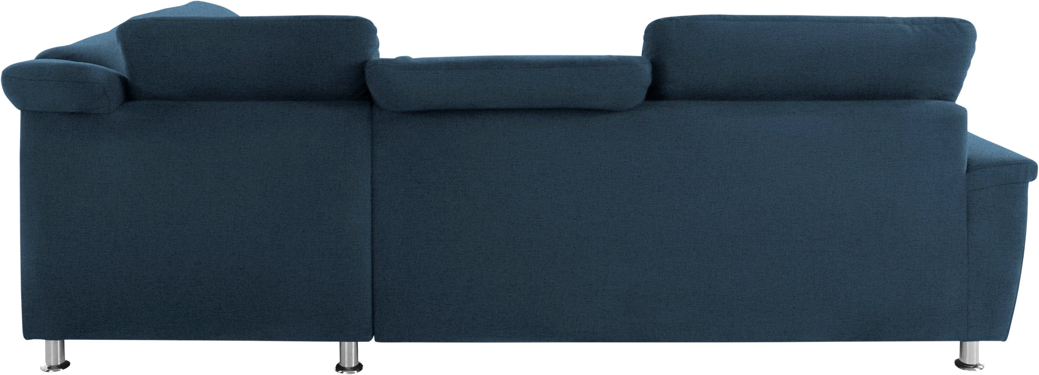 DOMO collection Hoekbank Franzi, tijdloos en elegant, moderne zittingstikking, L-Vorm