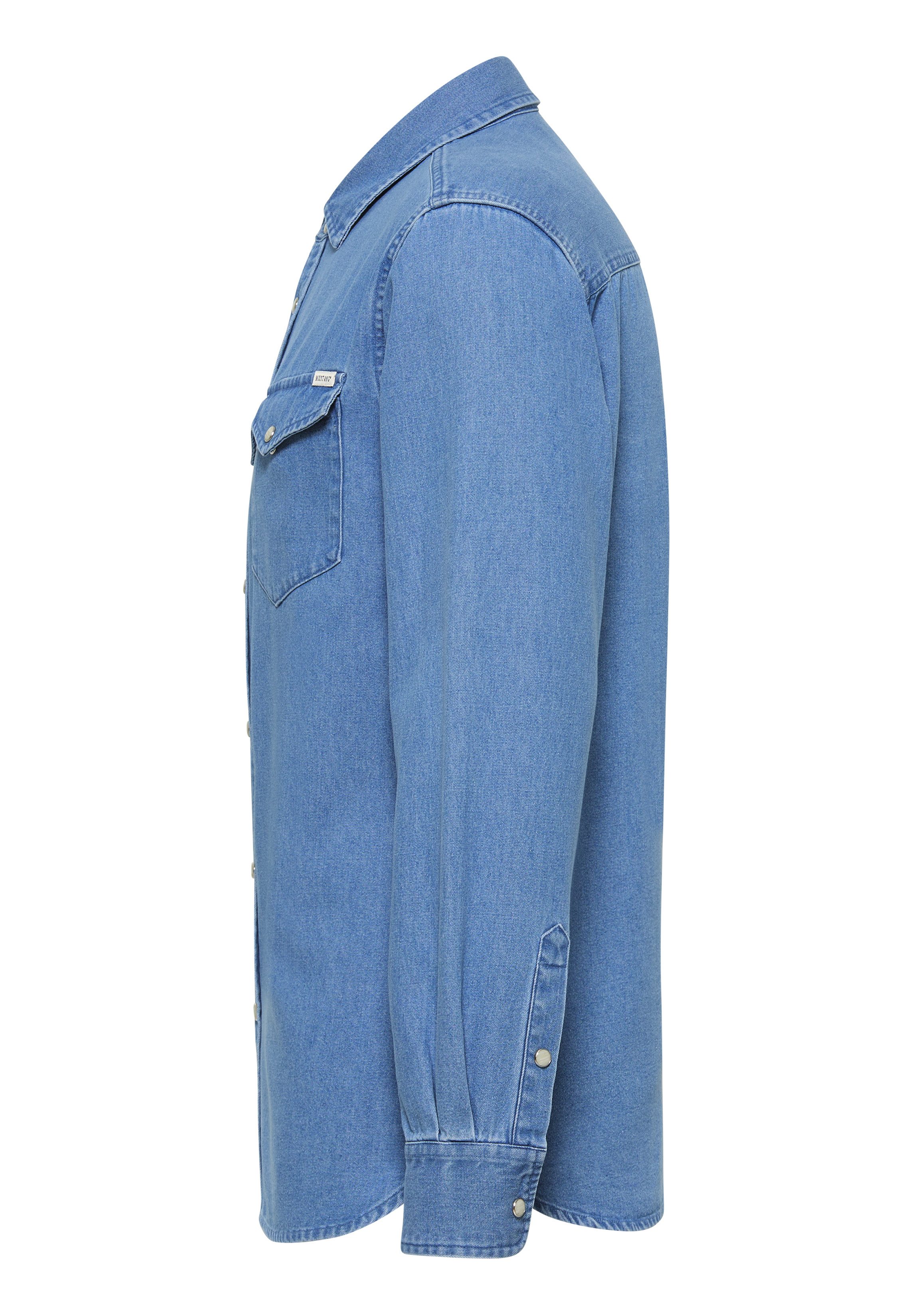 Mustang Overhemd met lange mouwen Style Duver Jeanslook met aangebrachte borstzakken