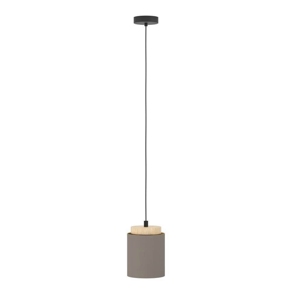 EGLO Hanglamp ALBARIZA Hanglamp vintage, zwart, natuur, cappuccino, goudkleur, E27 fitting (1 stuk)