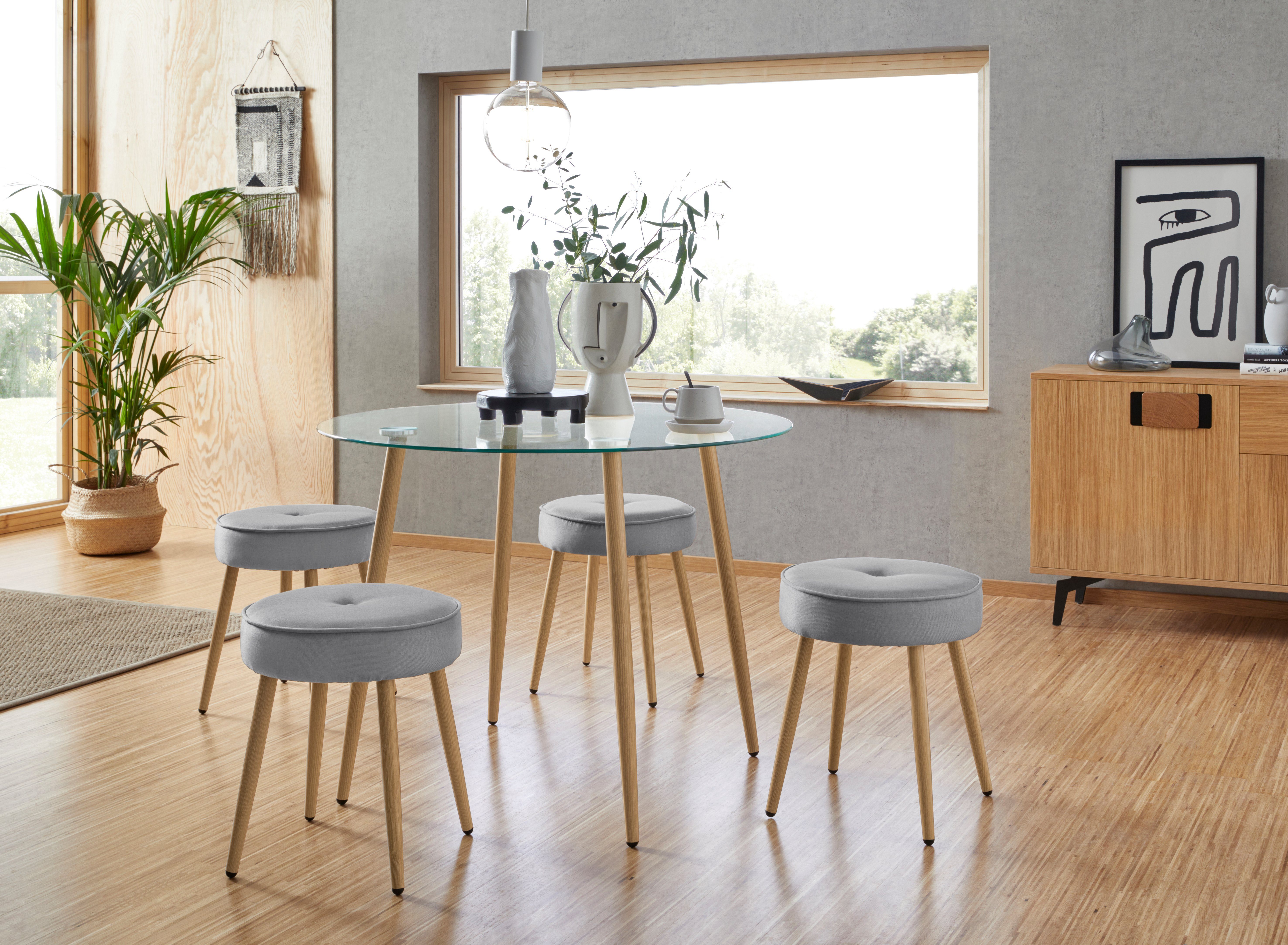 INOSIGN Glazen tafel Miller, TOPSELLER! ronde eettafel met een ø van 100 cm, verschillende maten