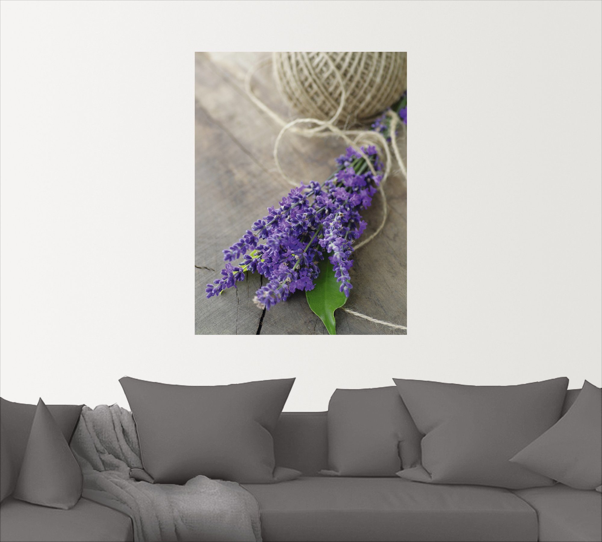 Artland Artprint Lavendel Struisvogel als artprint op linnen, poster, muursticker in verschillende maten